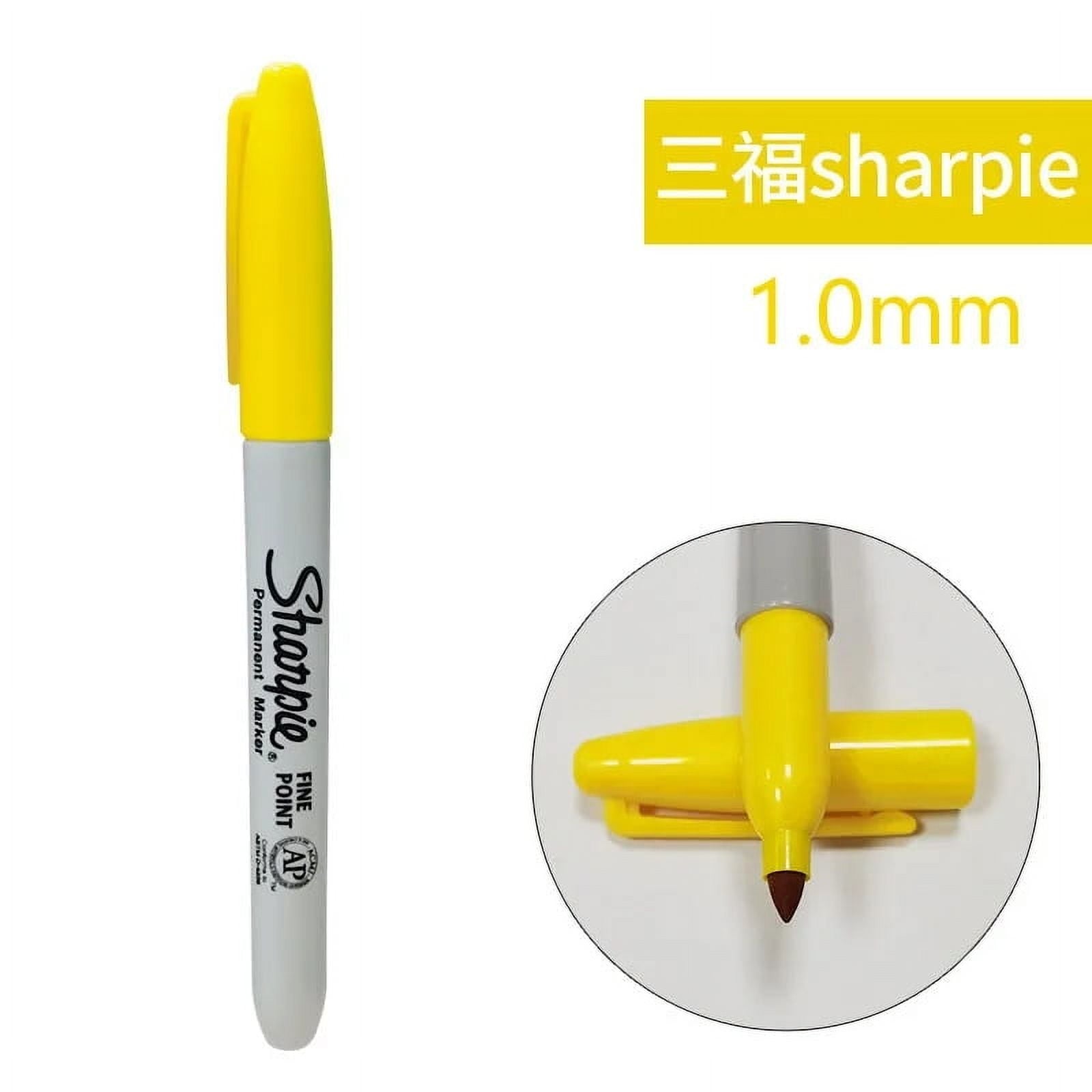 11 Colors Sharpie Paint Marker Waterproof Fine Point 1mm Permanent Art Dust-free Marker Pen Creative Doodling Writing Stationery yellow