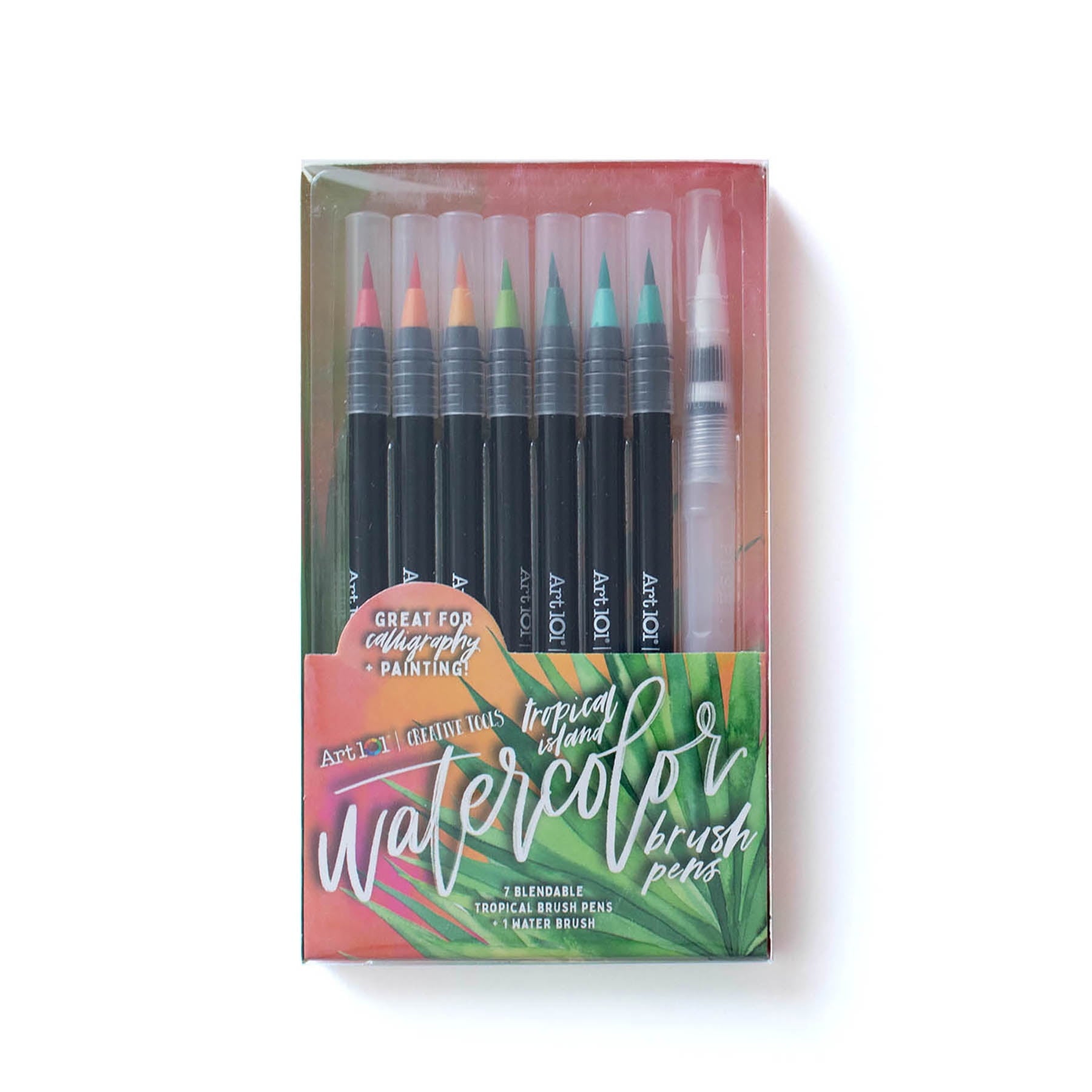 Art 101 Creative Tools 3 Pack Watercolor Brush Pen Markers in Assorted Color Themes