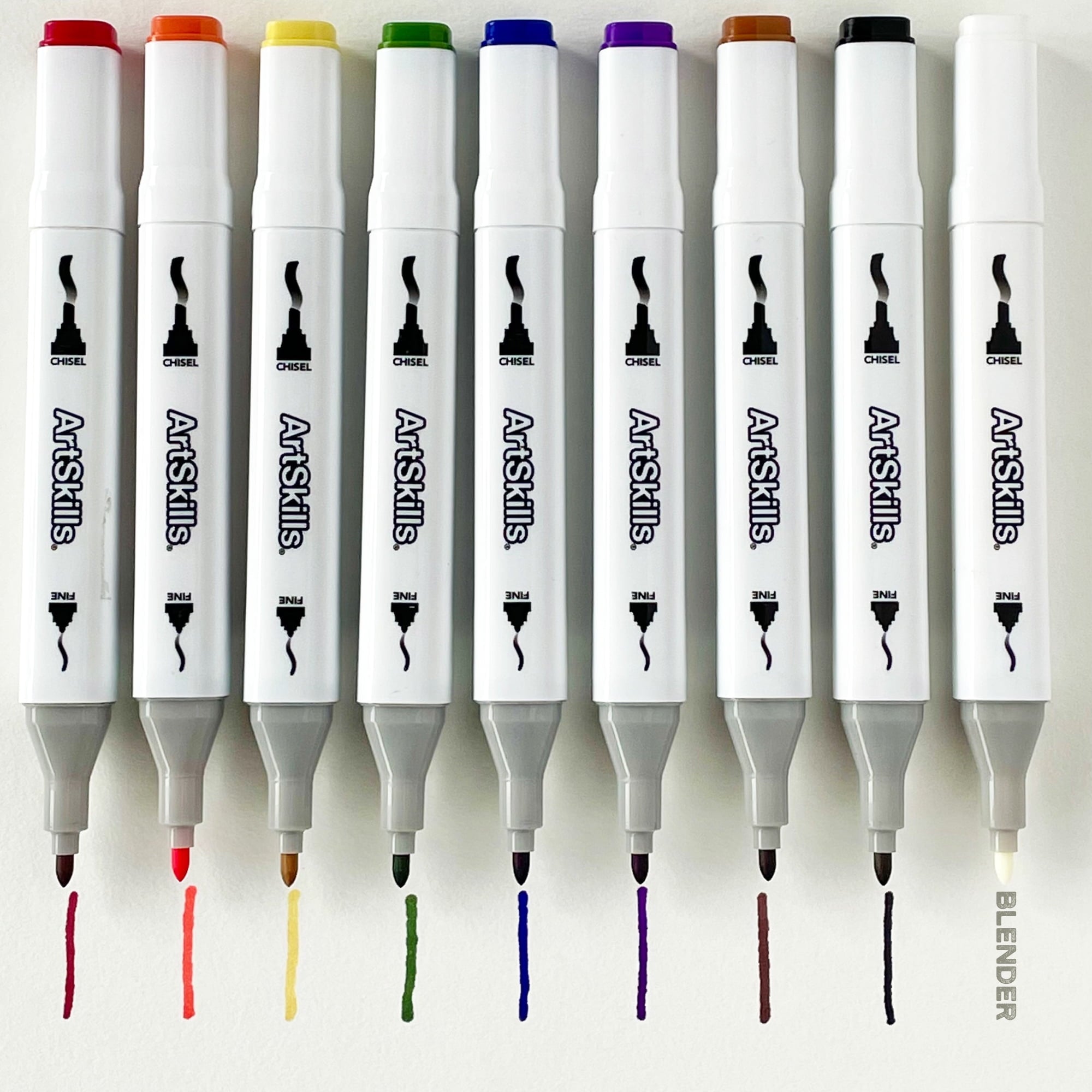 ArtSkills Dual Tip Alcohol Marker Set with 9" x 12" Paper Pad, Art Markers, 10 Pieces