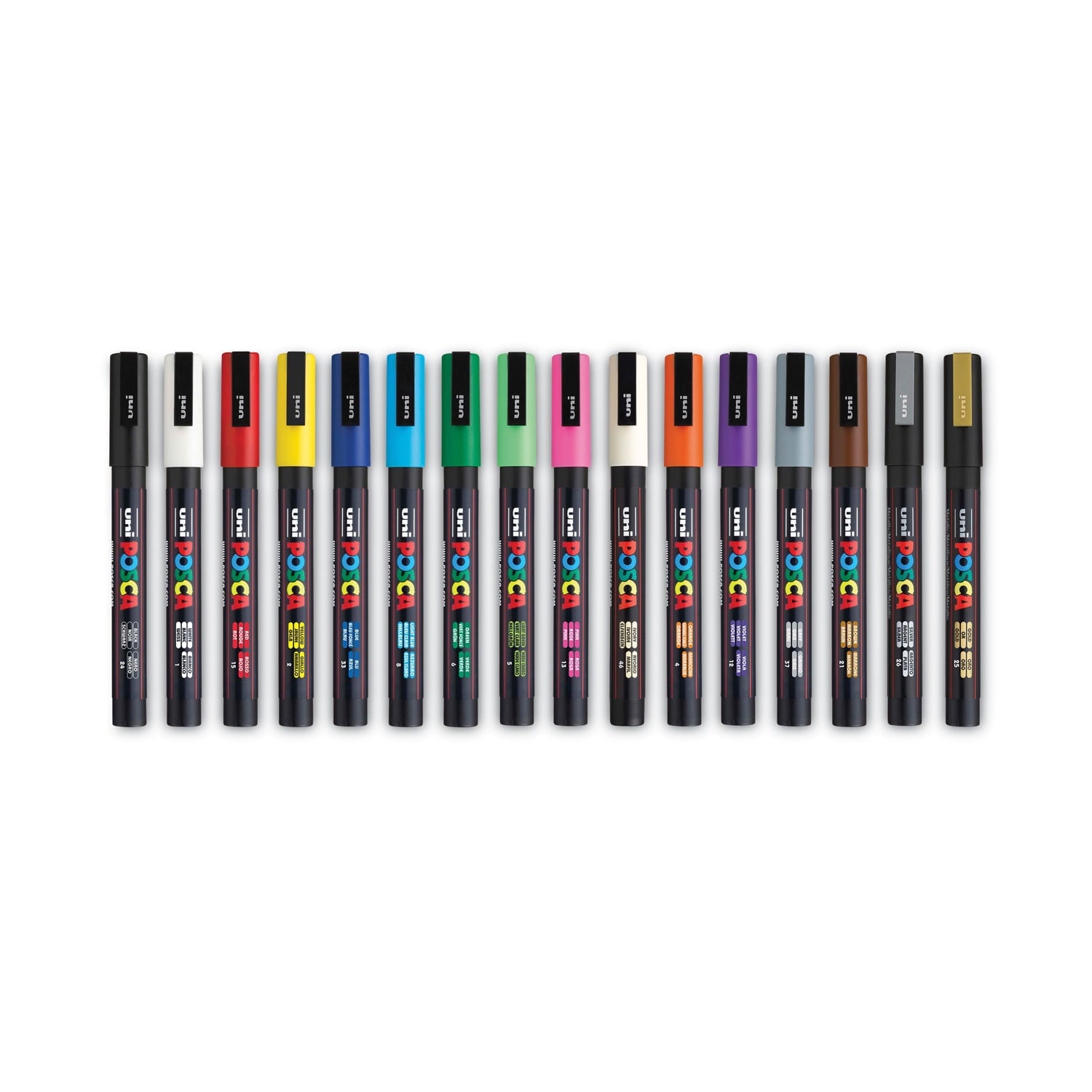 1PC POSCA Permanent Specialty Marker, Fine Bullet Tip, Assorted Colors,16/Pack