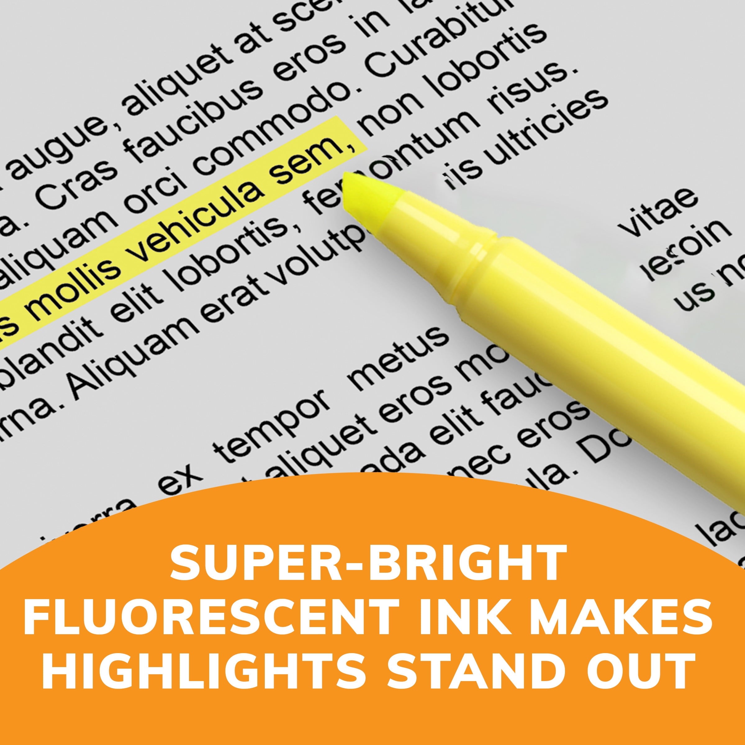 BIC Brite Liner Yellow Highlighters, Chisel Tip, 12-Count Pack