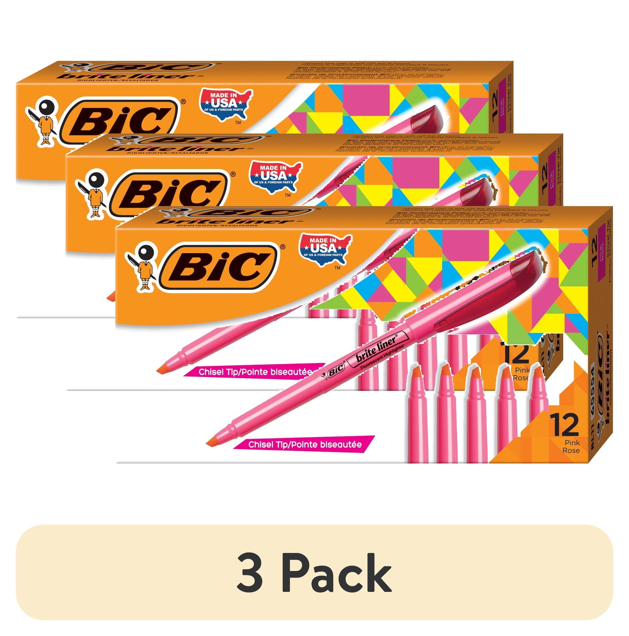 BIC Brite Liner Orange Highlighters, Chisel Tip, 12-Count Pack