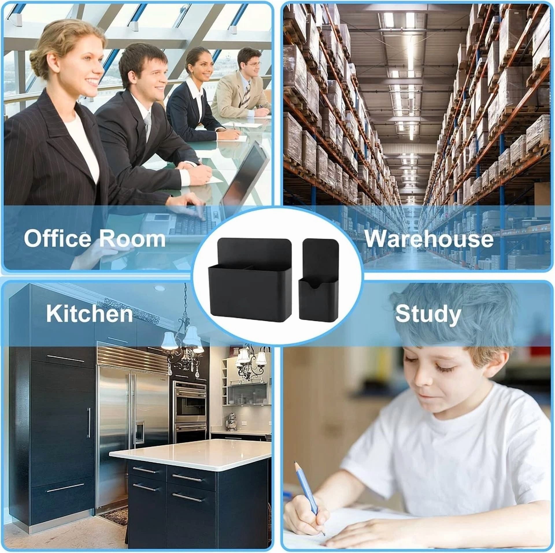 2 Pack Magnetic Dry Erase Marker Holder With Generous Compartments