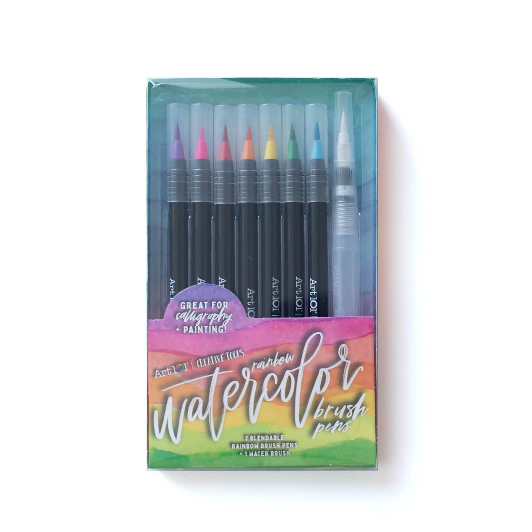 Art 101 Creative Tools 3 Pack Watercolor Brush Pen Markers in Assorted Color Themes