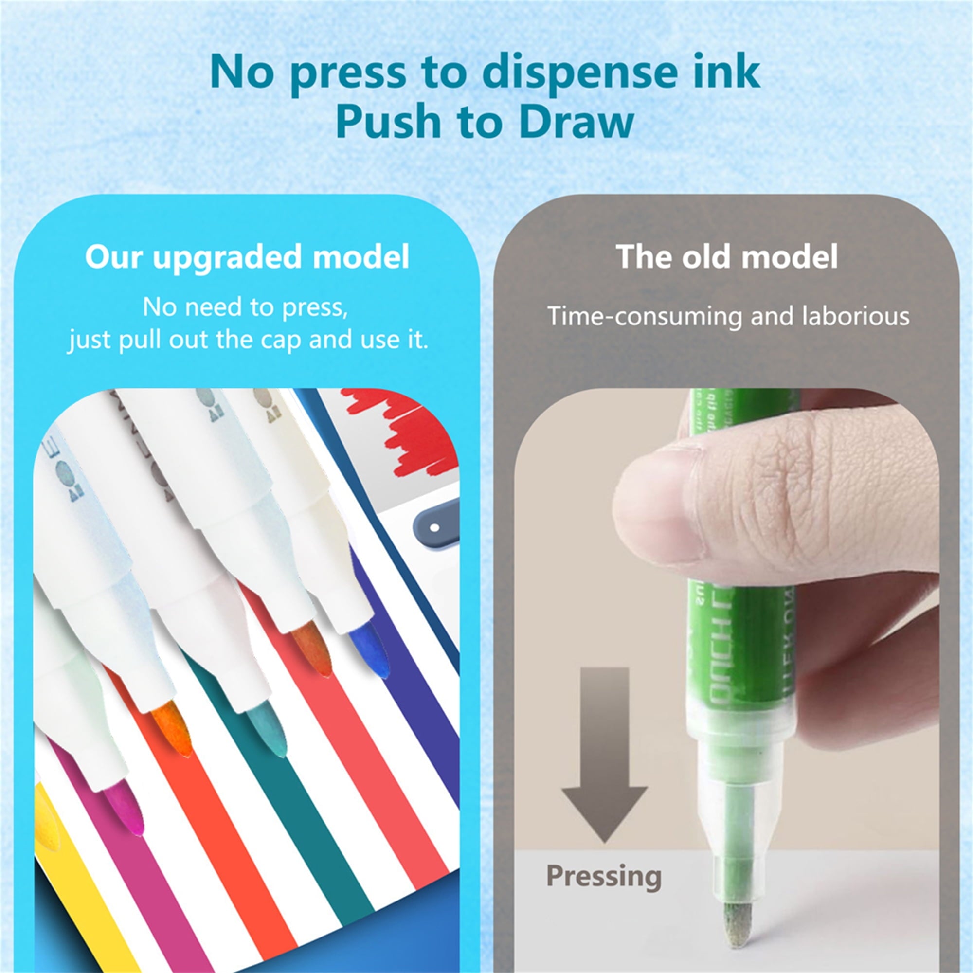 Acrylic Paint Pens Set,24 Colors Acrylic Markers Kits for 2mm Painting,Quick Dry Acrylic Paint Markers for Wood,Canvas,Stone,Rock Painting,Glass,Ceramic Surfaces,DIY Crafts Making Art Supplies