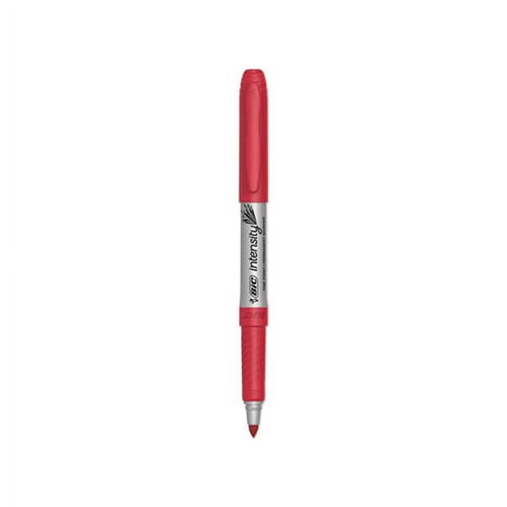 Bic Marking Fine Tip Permanent Marker Rambunctious Red Dozen GPM11RD