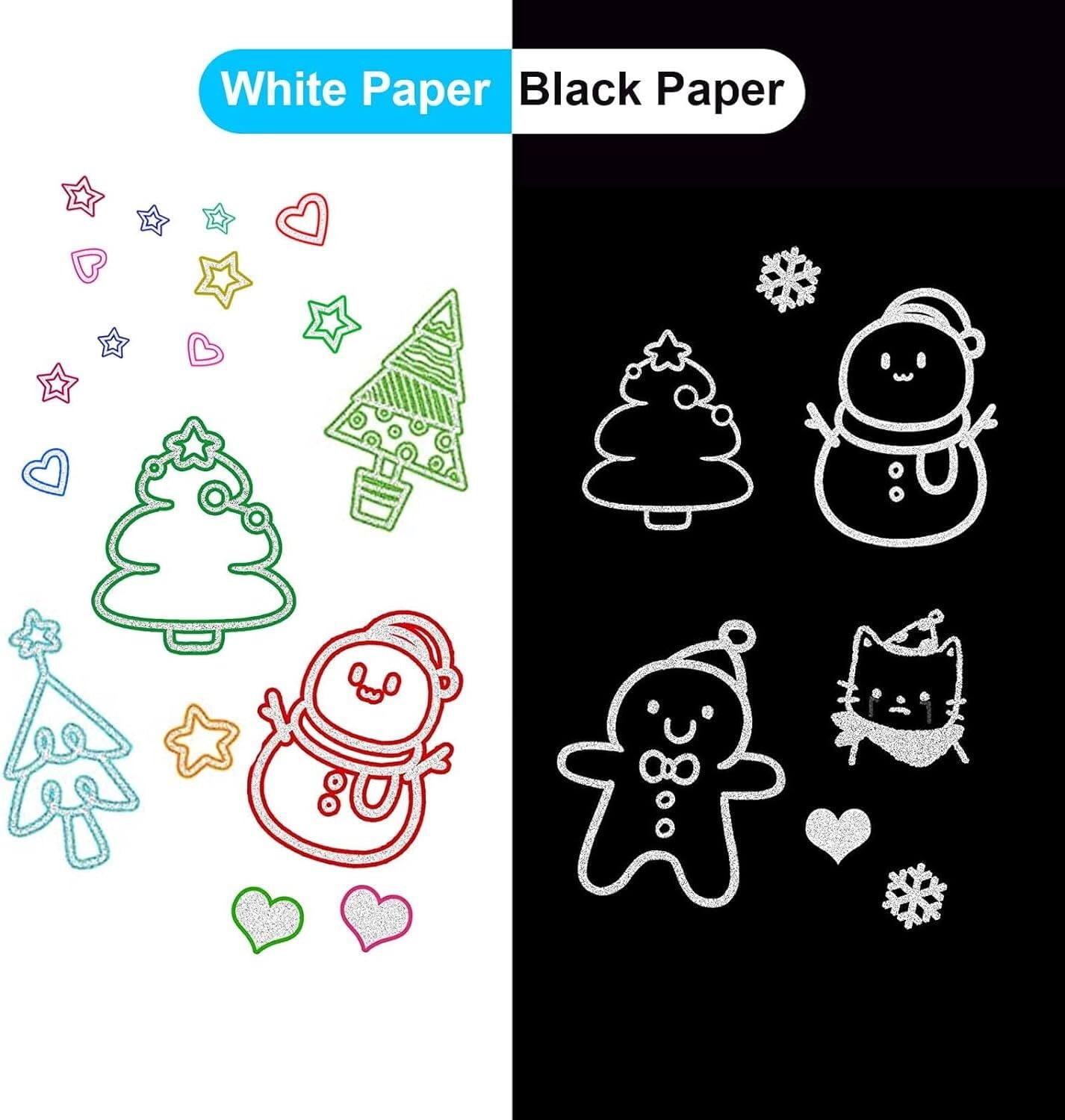 24 Colors Double Line Outline Markers ,SFBOSF Super Squiggles Glitter Markers Self Outline Metallic Markers, Doodle Shimmer Markers