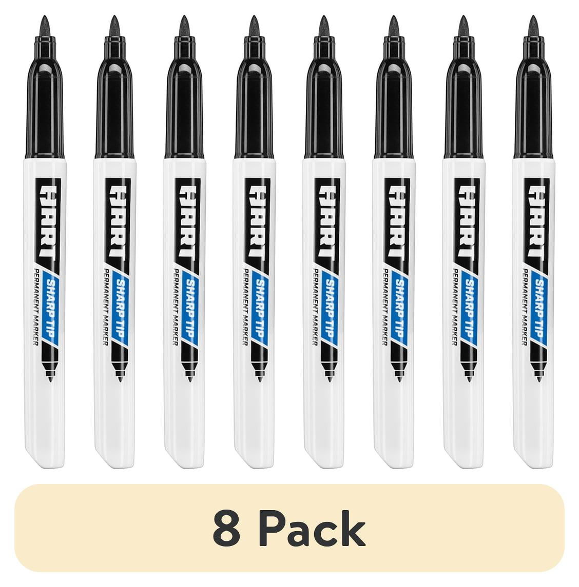 (8 pack) HART Sharp Tip Permanent Marker 1-Pack