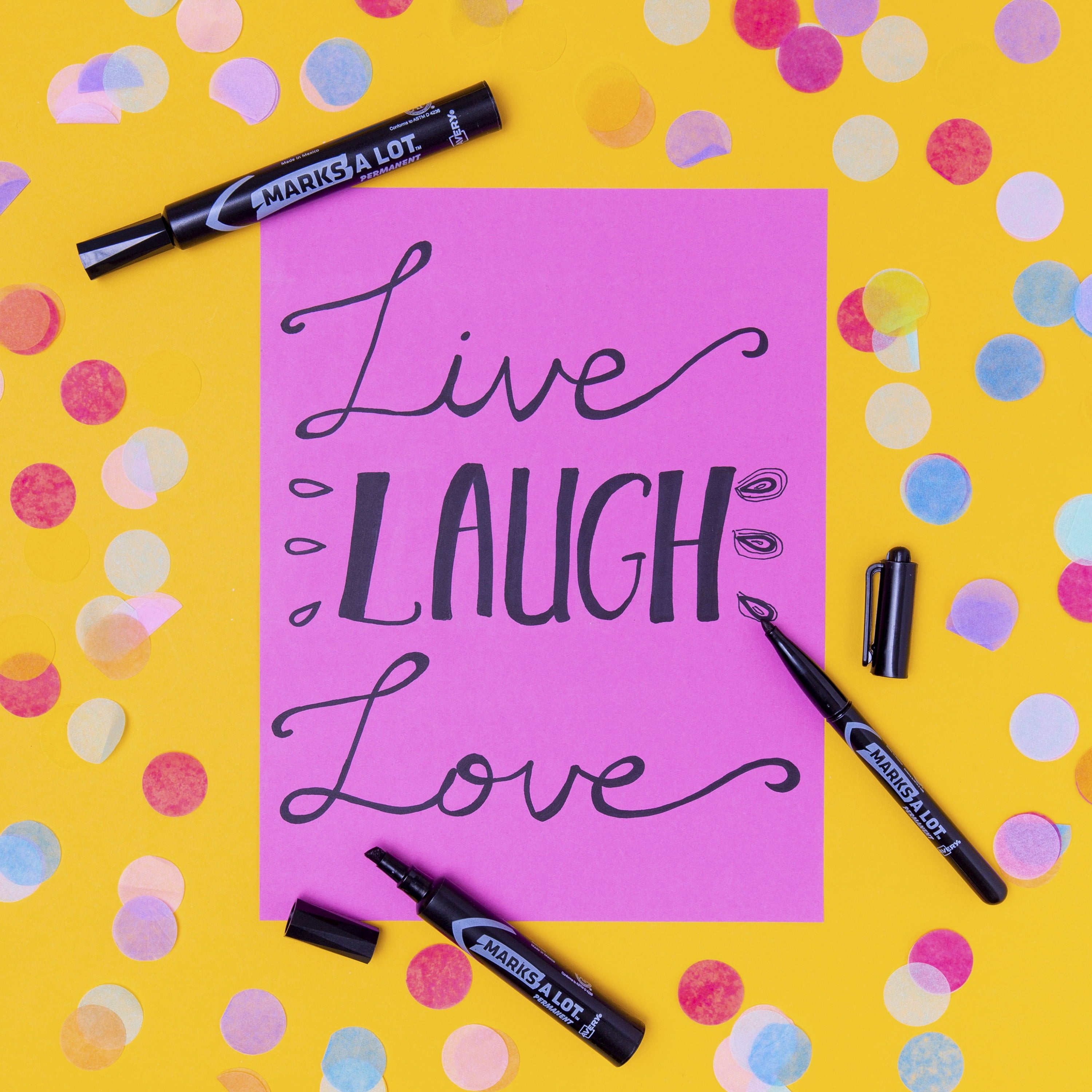 Avery Marks A Lot Permanent Markers, Large Desk-Style, Black, 36/BX