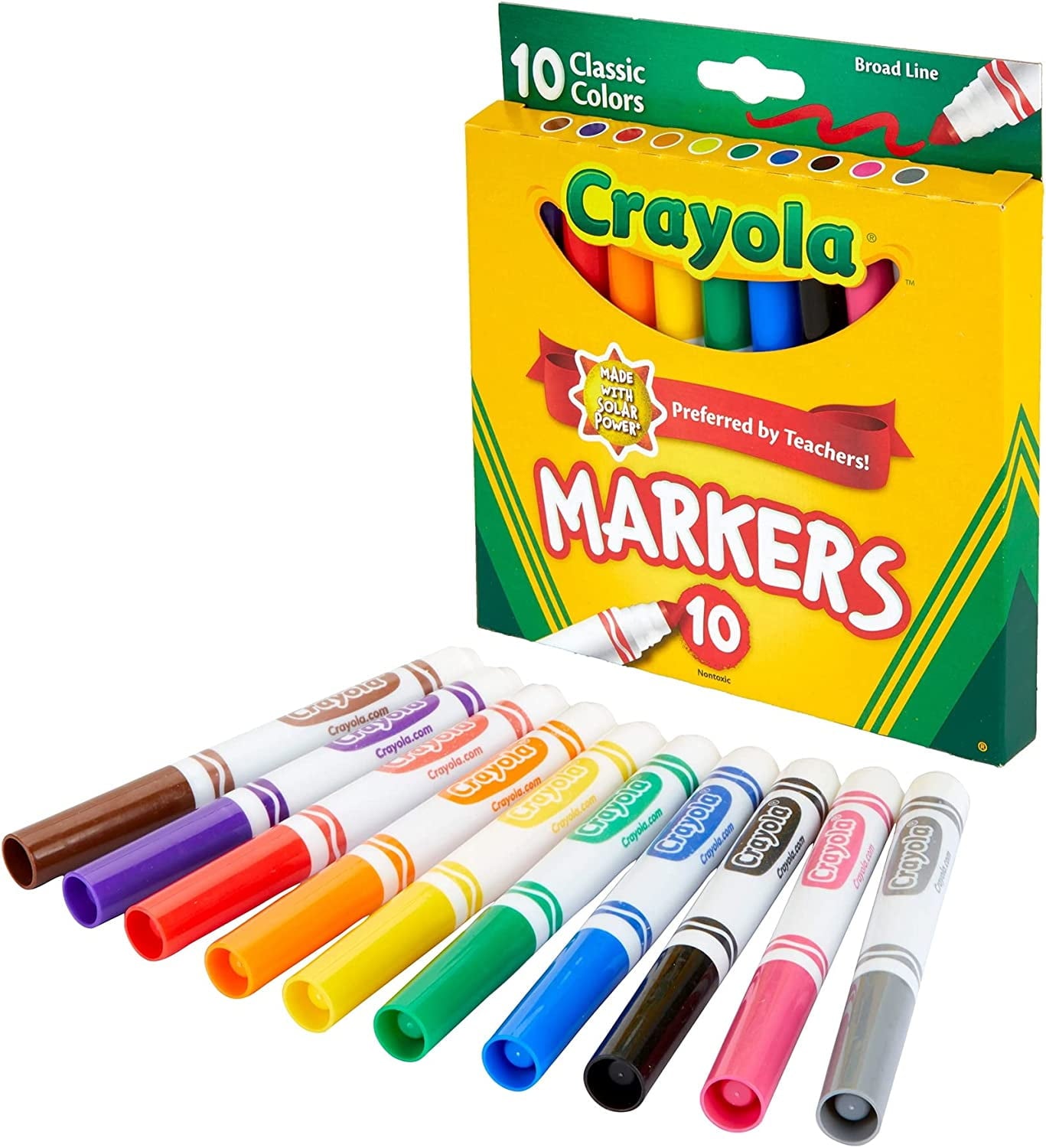 Crayola 10 Count Classic Broad Line Markers (Pack Of 2)