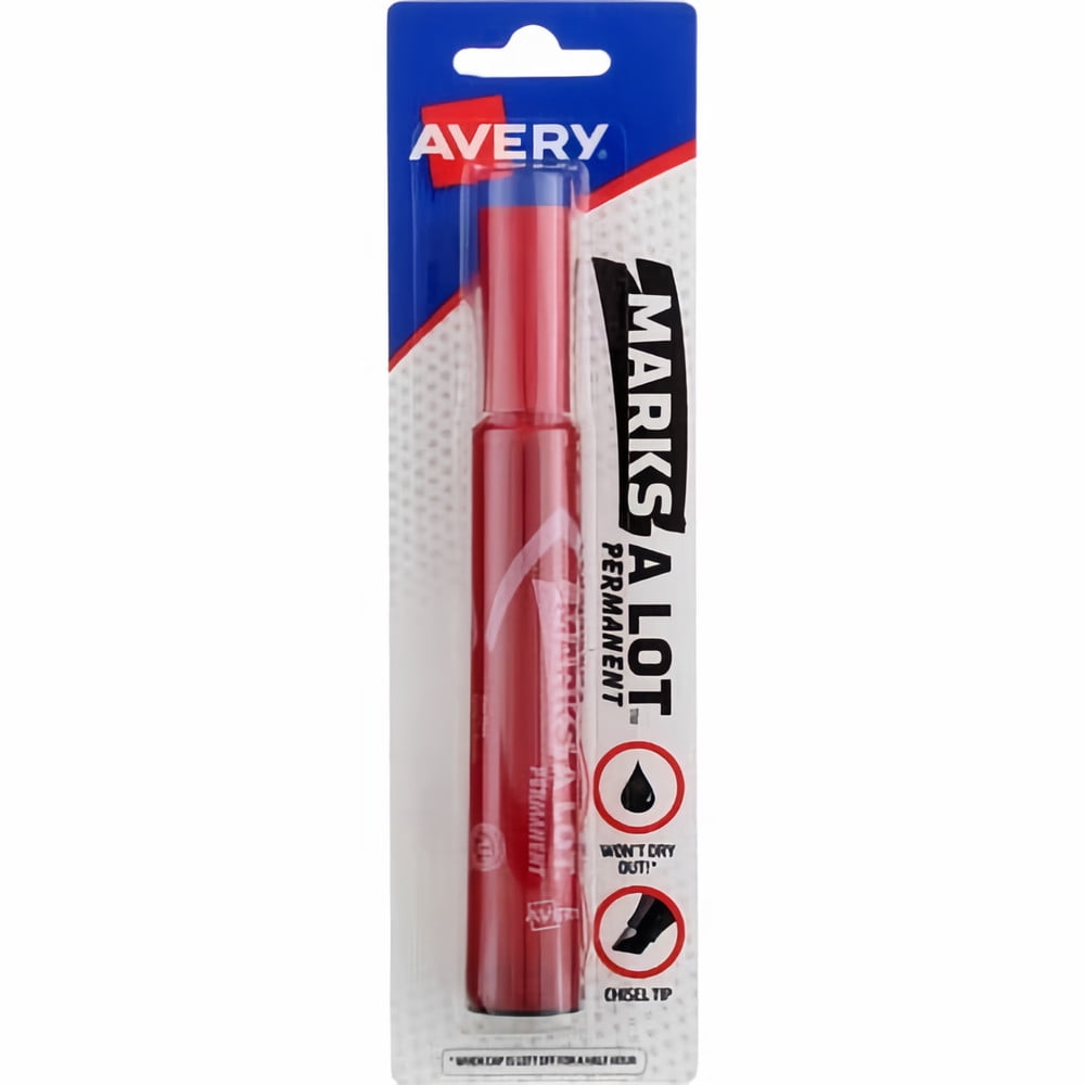 Avery Marks-A-Lot Chisel Point Permanent Ink Marker (Pack of 6)
