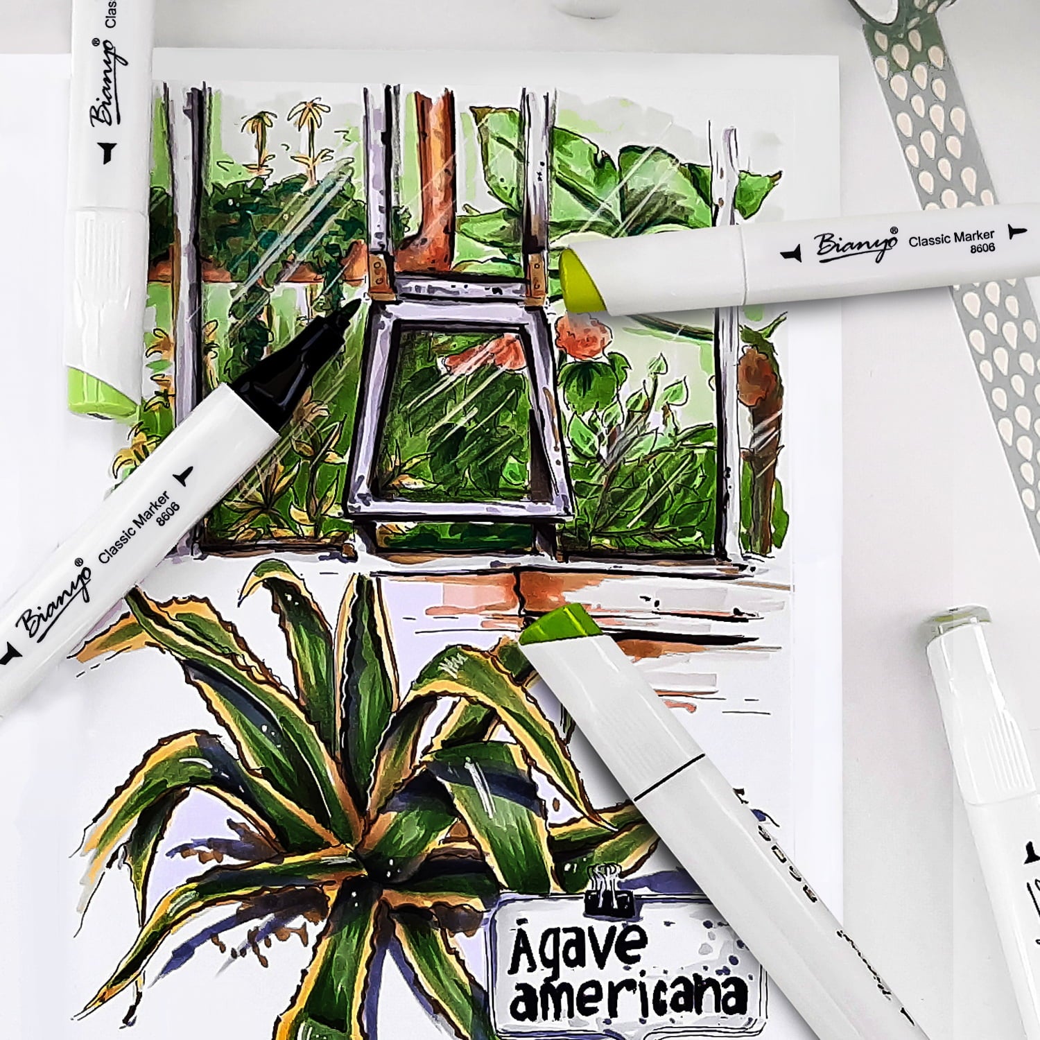 Bianyo 180 Colors Classic Series Alcohol-Based Dual Tip Art Markers for Designing, Drawing, Outlining, and Coloring