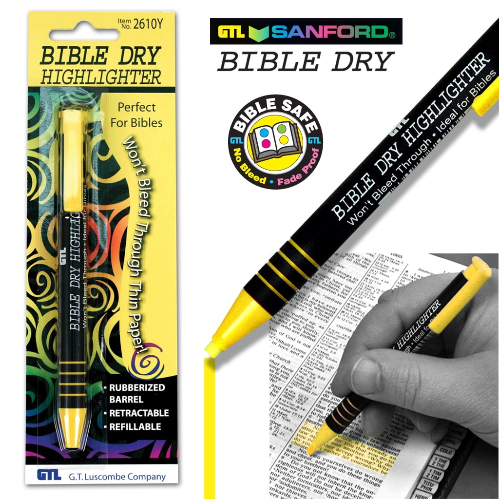 Bible Dry Highlighter - Yellow Carded (Other)