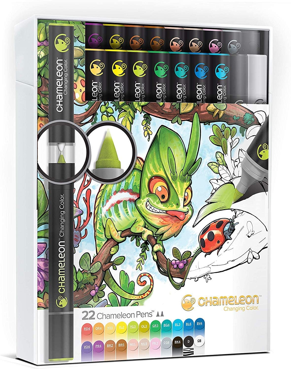 Chameleon Art Products 22-Pen Deluxe Set Markers, Assorted Colors, 22 Count