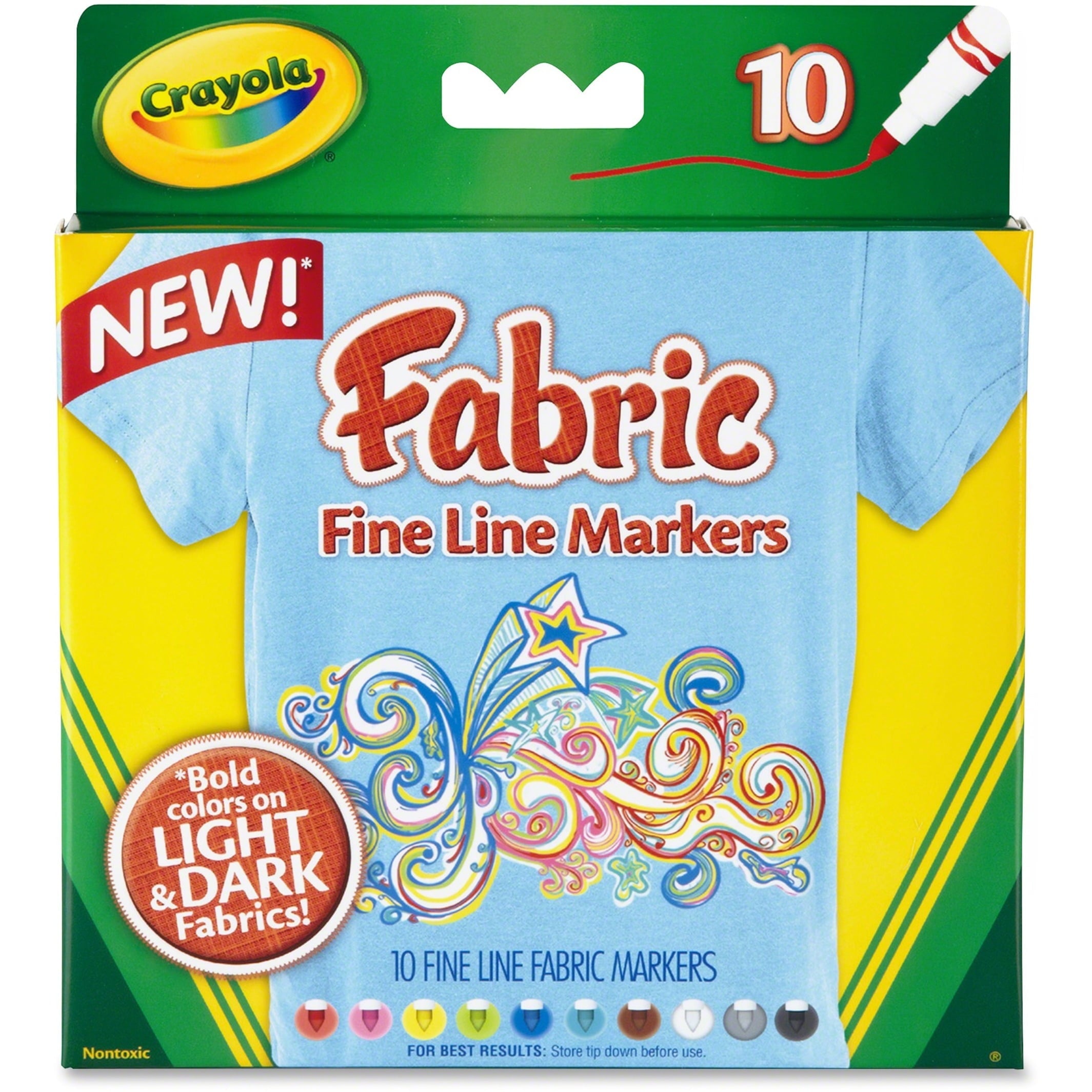 Crayola 10 count Fine Line Fabric Markers