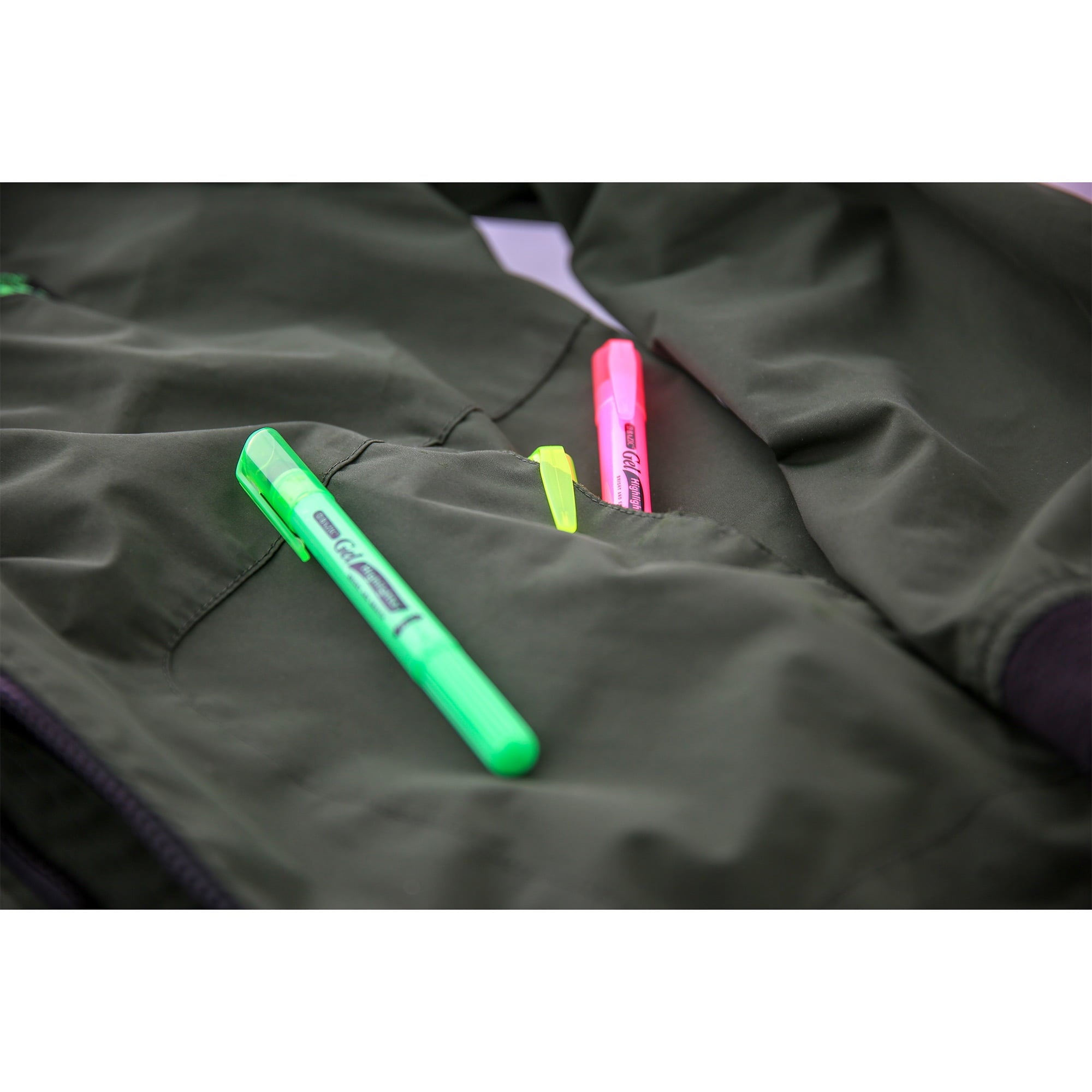 BAZIC Highlighter Gel Pen Neon Bible Highlighters Assorted Color (5/Pack), 1-Pack