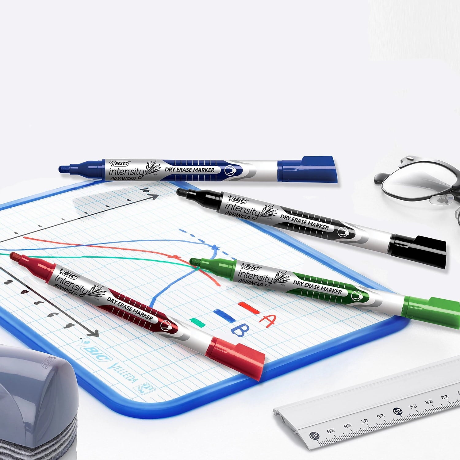 BIC Intensity Advanced Dry Erase Marker Bullet Tip Assorted Colors 71293