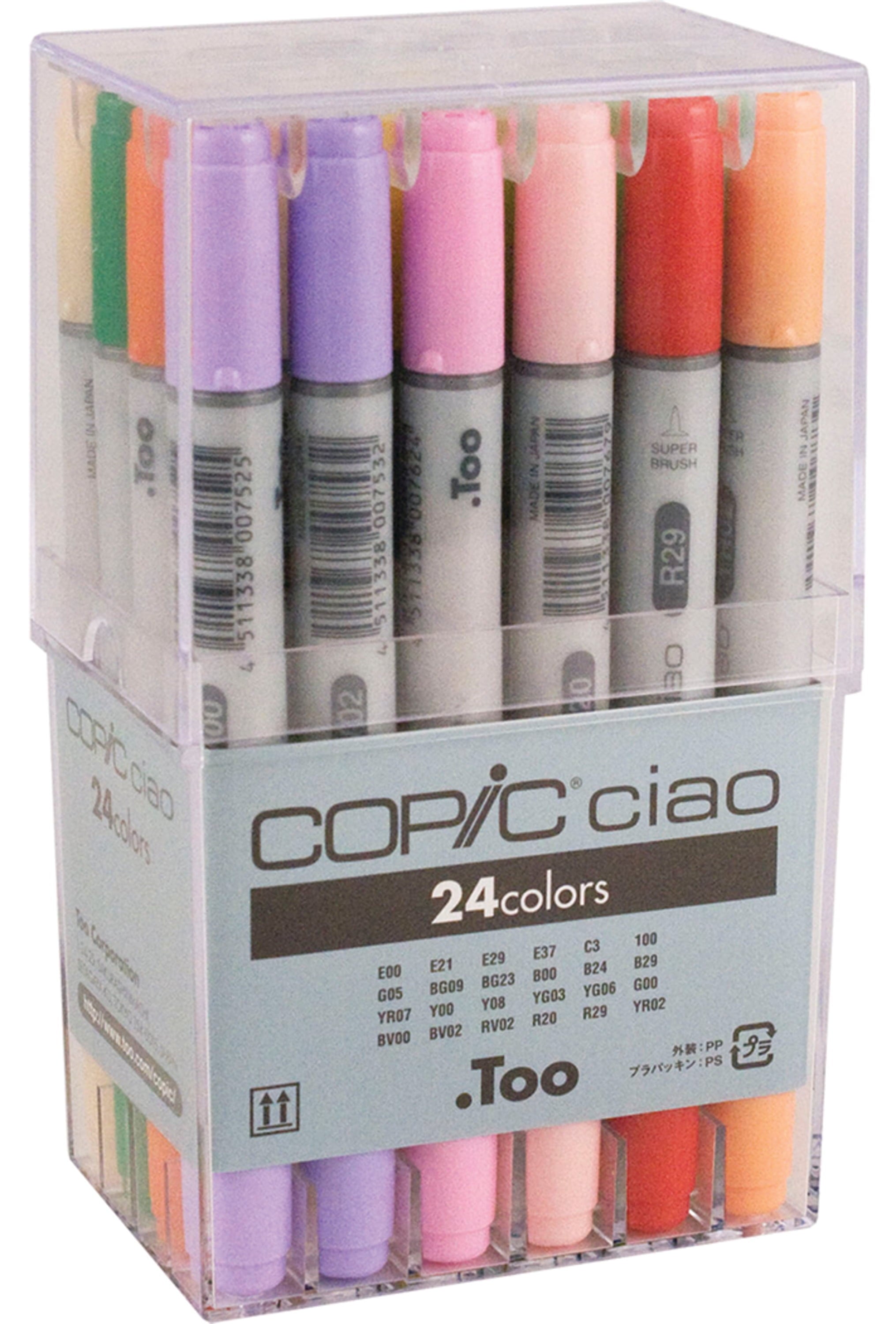 Copic Ciao Marker Set, 24-Colors, Basic