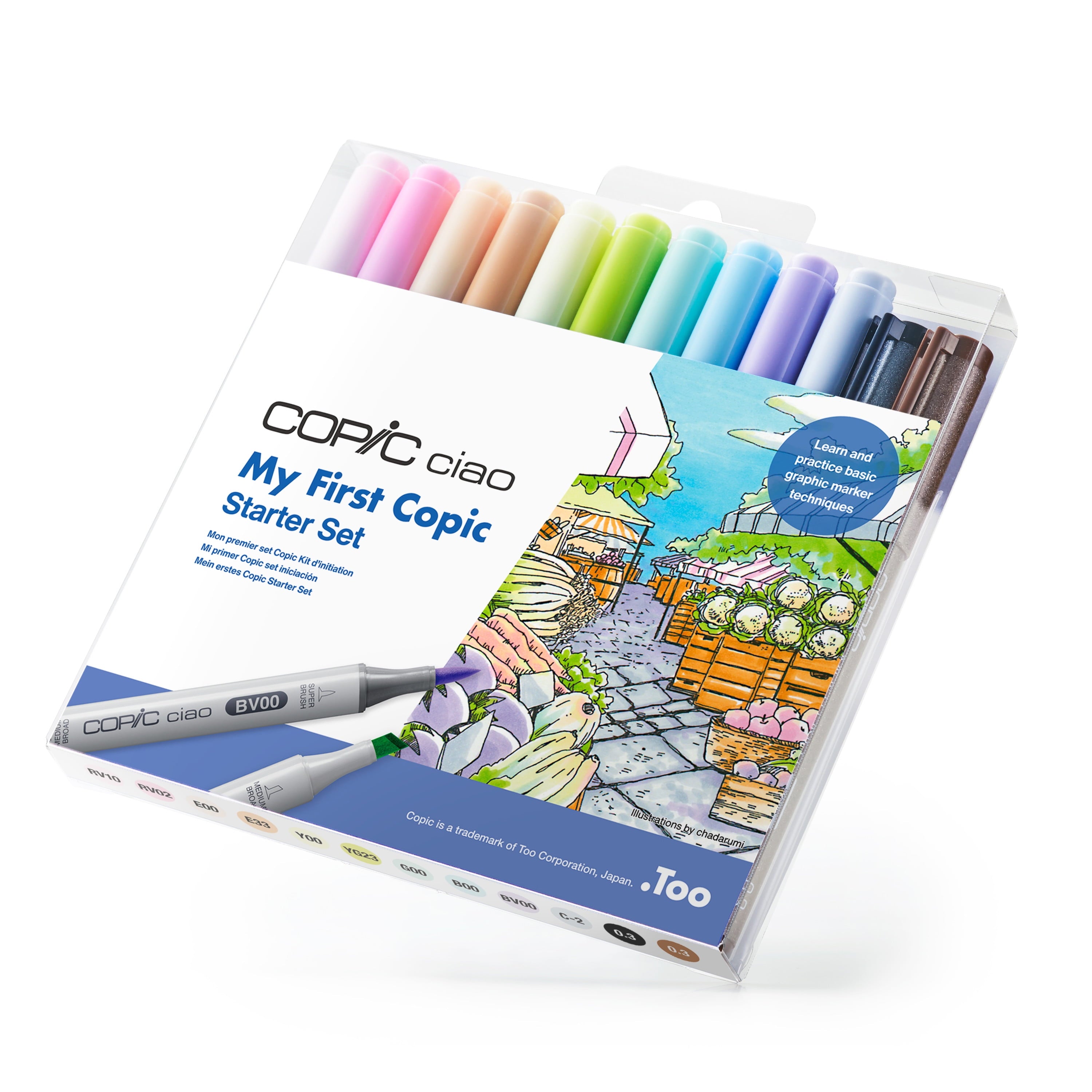Copic COPIC Ciao Marker My First Copic Starter Set, 12-Piece Set