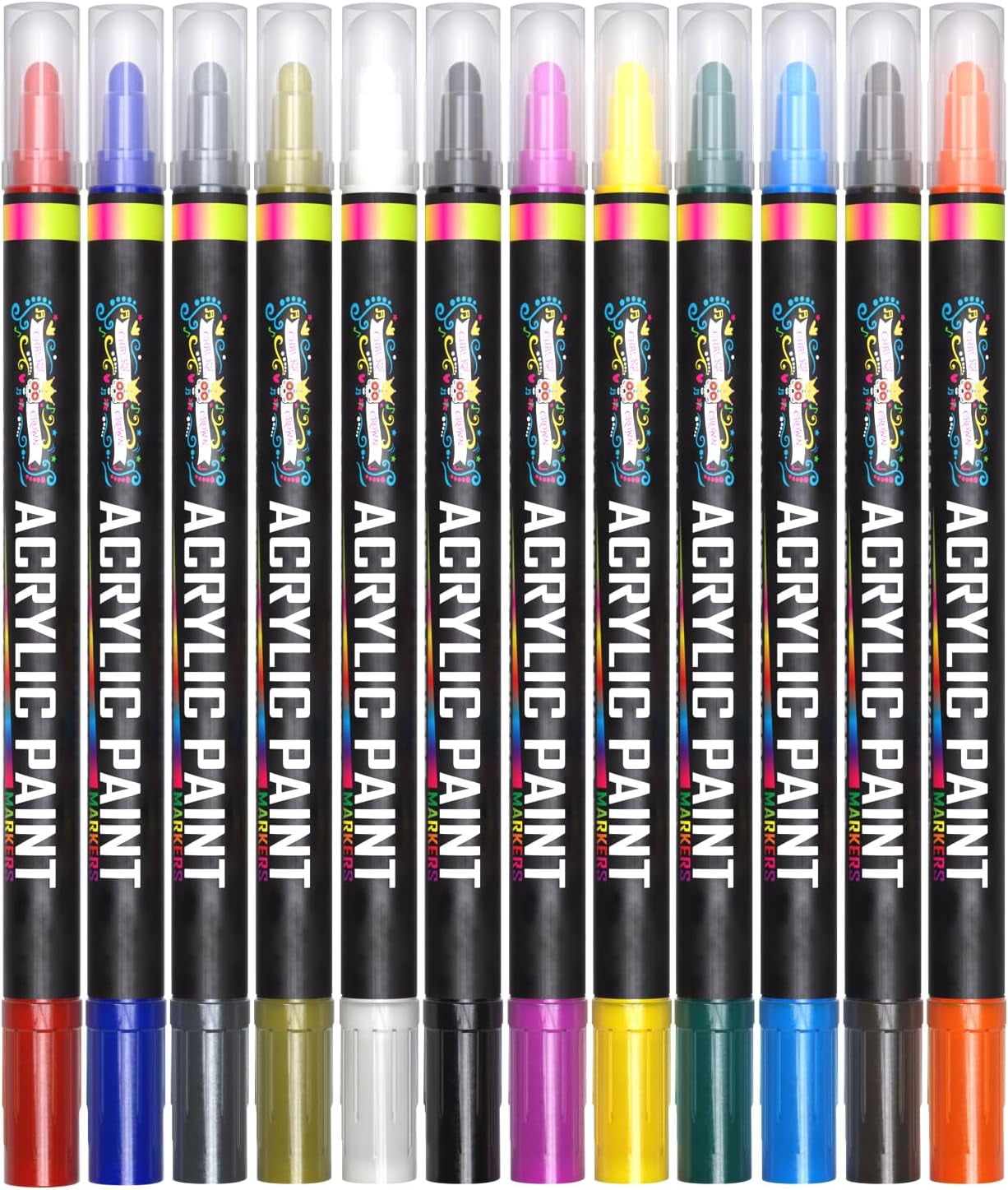 Chalky Crown Acrylic Markers 12 Pack
