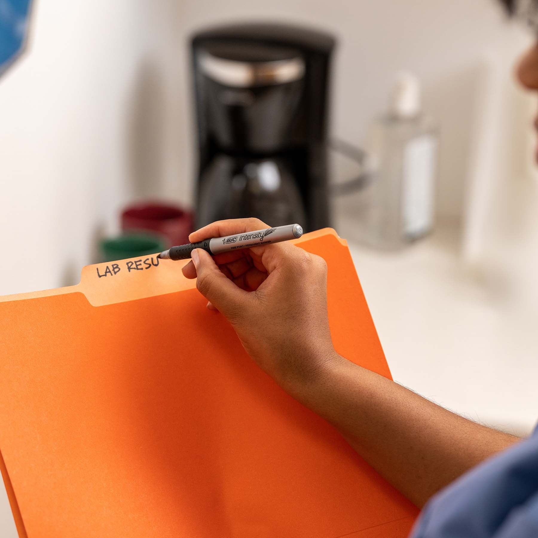 BIC Intensity Assorted Colors Fashion Permanent Markers, Fine Point, 12-Count Pack of Color Markers