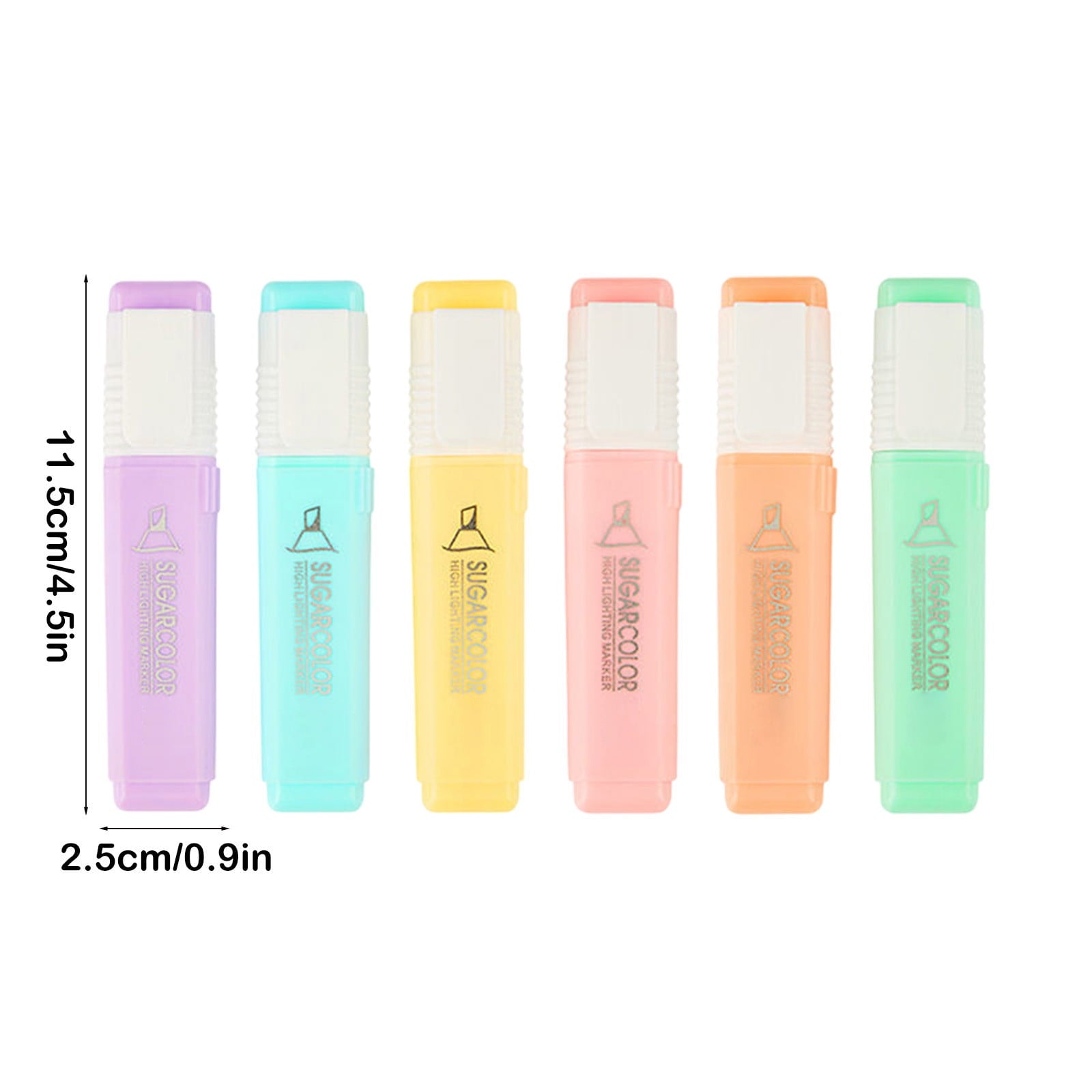 6-Color Pastel Highlighter Set - Chisel Tip Bible Journaling Markers for Students, No Bleed Pastel Highlighters for Note Taking, Planner & Doodling Supplies