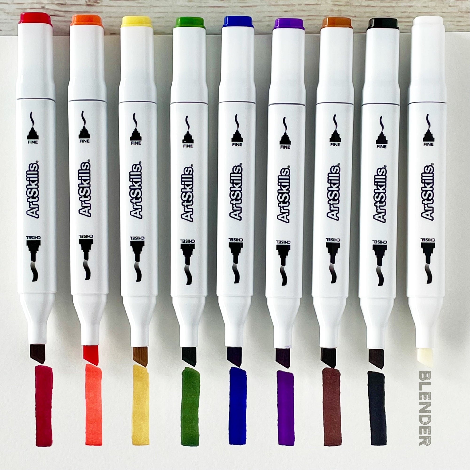 ArtSkills Dual Tip Alcohol Marker Set with 9" x 12" Paper Pad, Art Markers, 10 Pieces