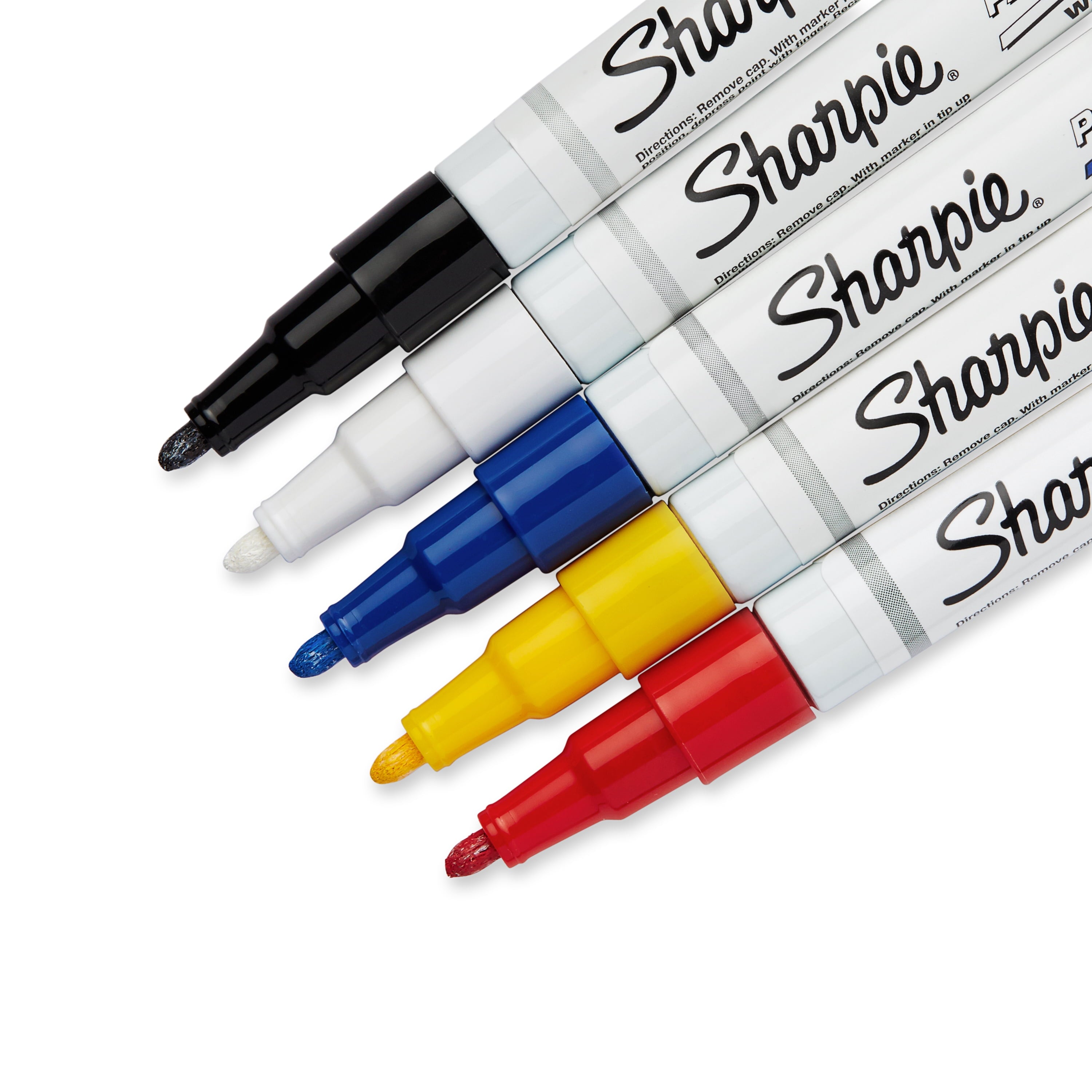 Sharpie Oil-Based Fine Point Assorted Colors Paint Markers, 5 Count