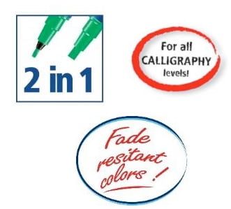 Staedtler Double Ended Calligraphy Markers, 12 Count, Multi-color, (3002T12CV)