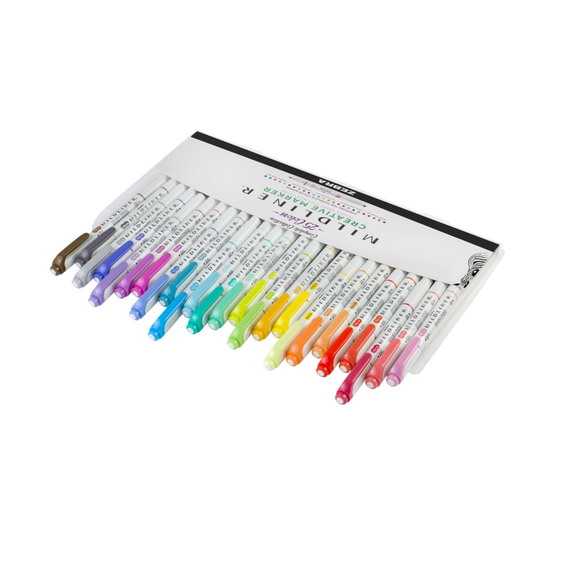 Zebra Pen Mildliner Double-Ended Creative Highlighter Set - Assorted Colors 25-Pack