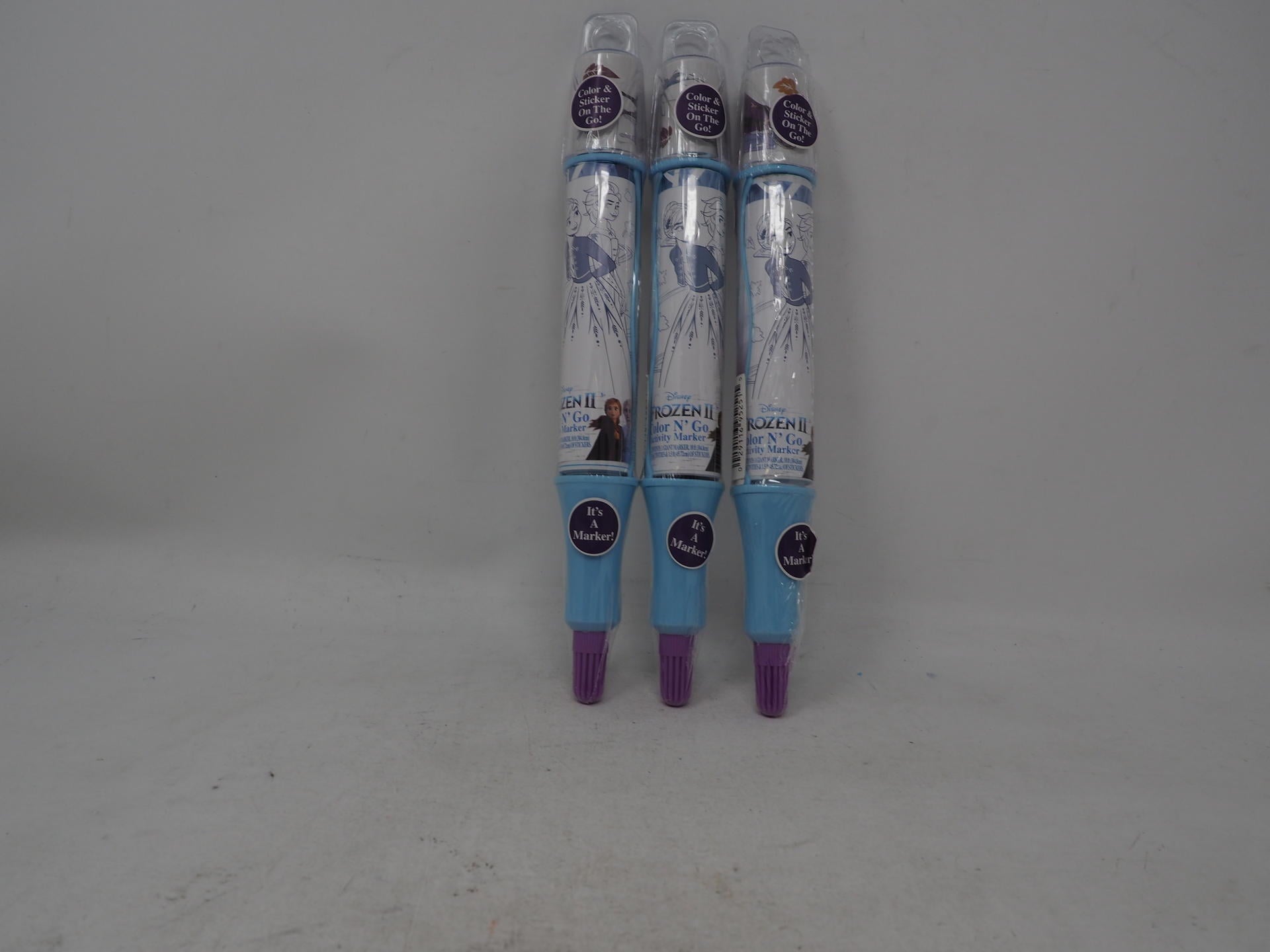 Lot Of 3 Frozen 2 Color N Go Activity Marker W/ Stickers. H2