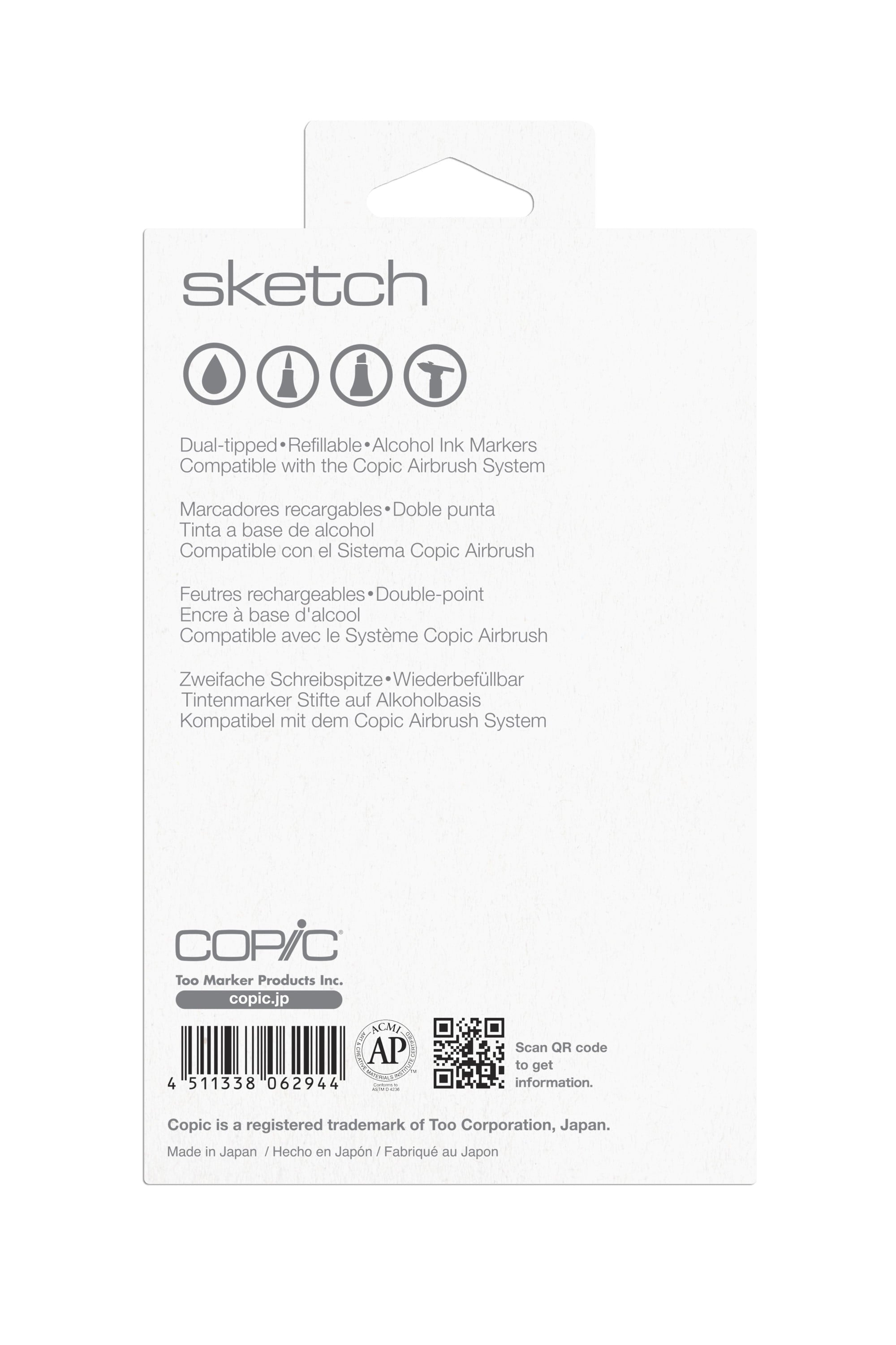 Copic Sketch Marker Set, 6-Colors, Portrait