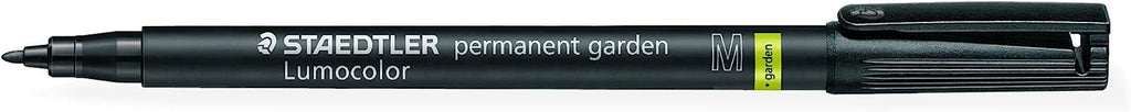 STAEDTLER Garden Marker Pen 319 Permanent Marker Outdoor Marker - Black Ink - Pack of 2