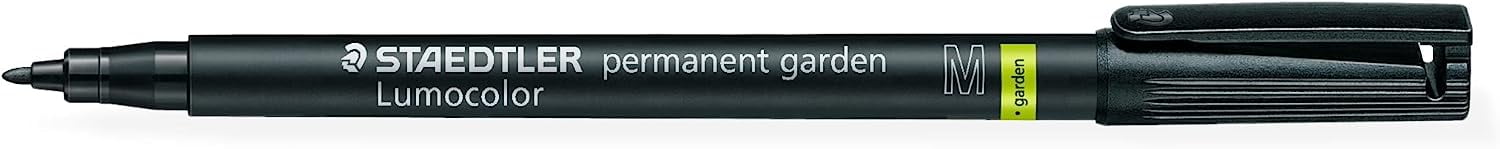 STAEDTLER Garden Marker Pen 319 Permanent Marker Outdoor Marker - Black Ink - Pack of 2