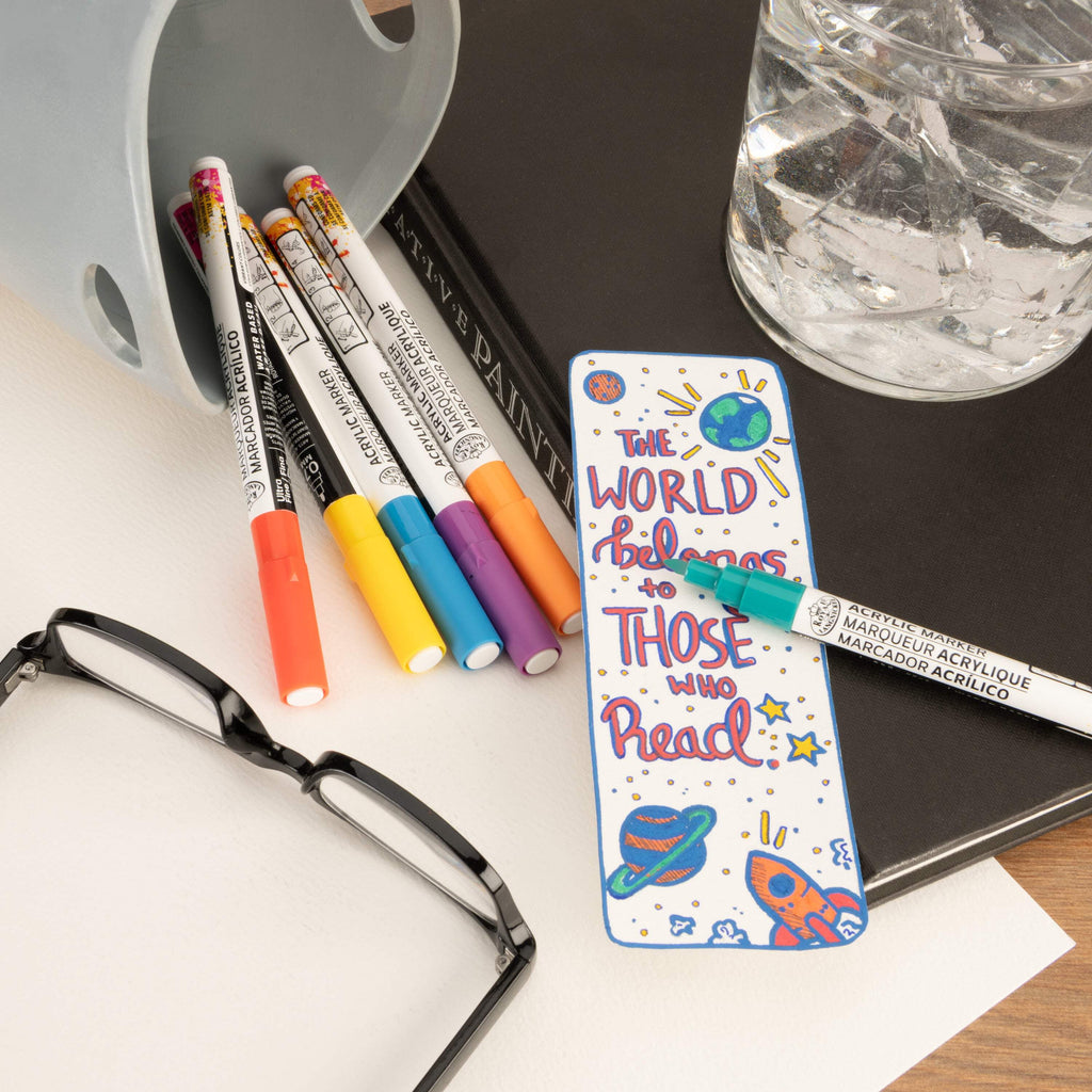 Royal & Langnickel 6 Piece Acrylic .7mm Rainbow Markers