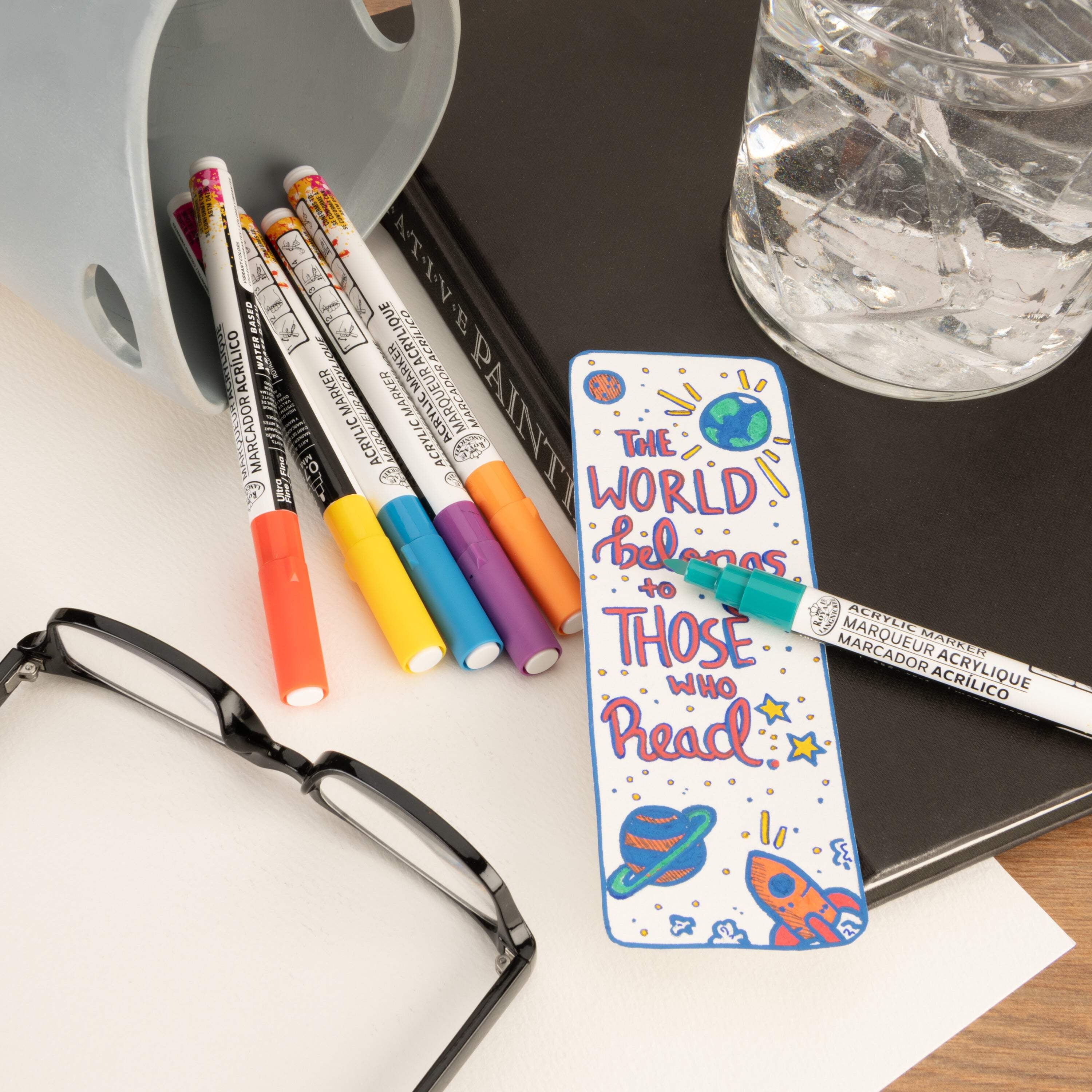 Royal & Langnickel 6 Piece Acrylic .7mm Rainbow Markers