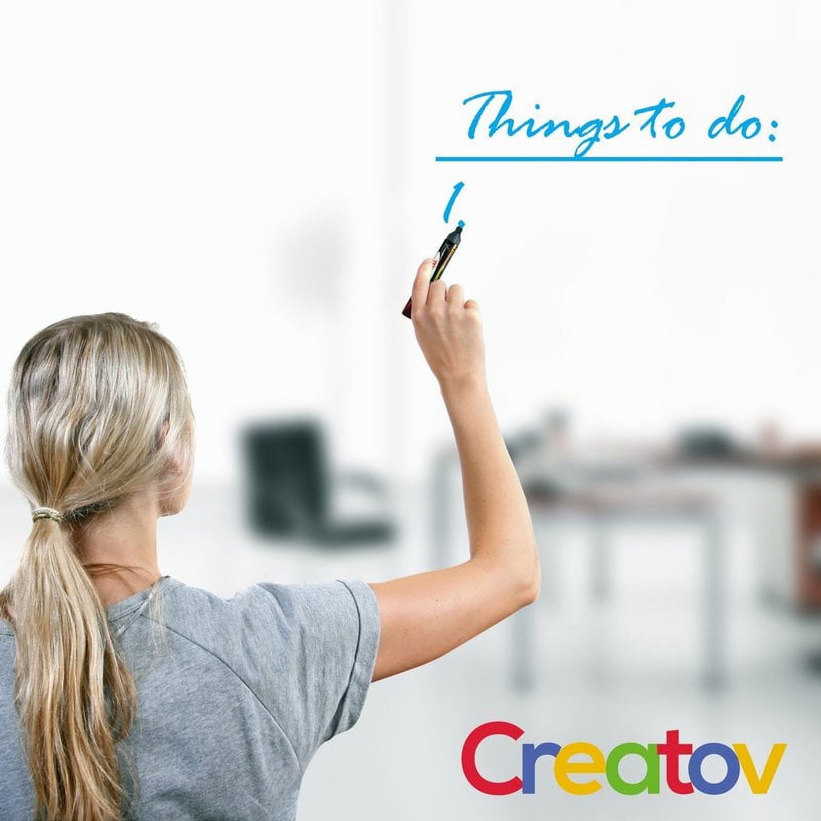 Creatov Liquid Chalk Washable Markers, 8 Colors, Neon & White, Safe & Easy to Use, Non-Toxic