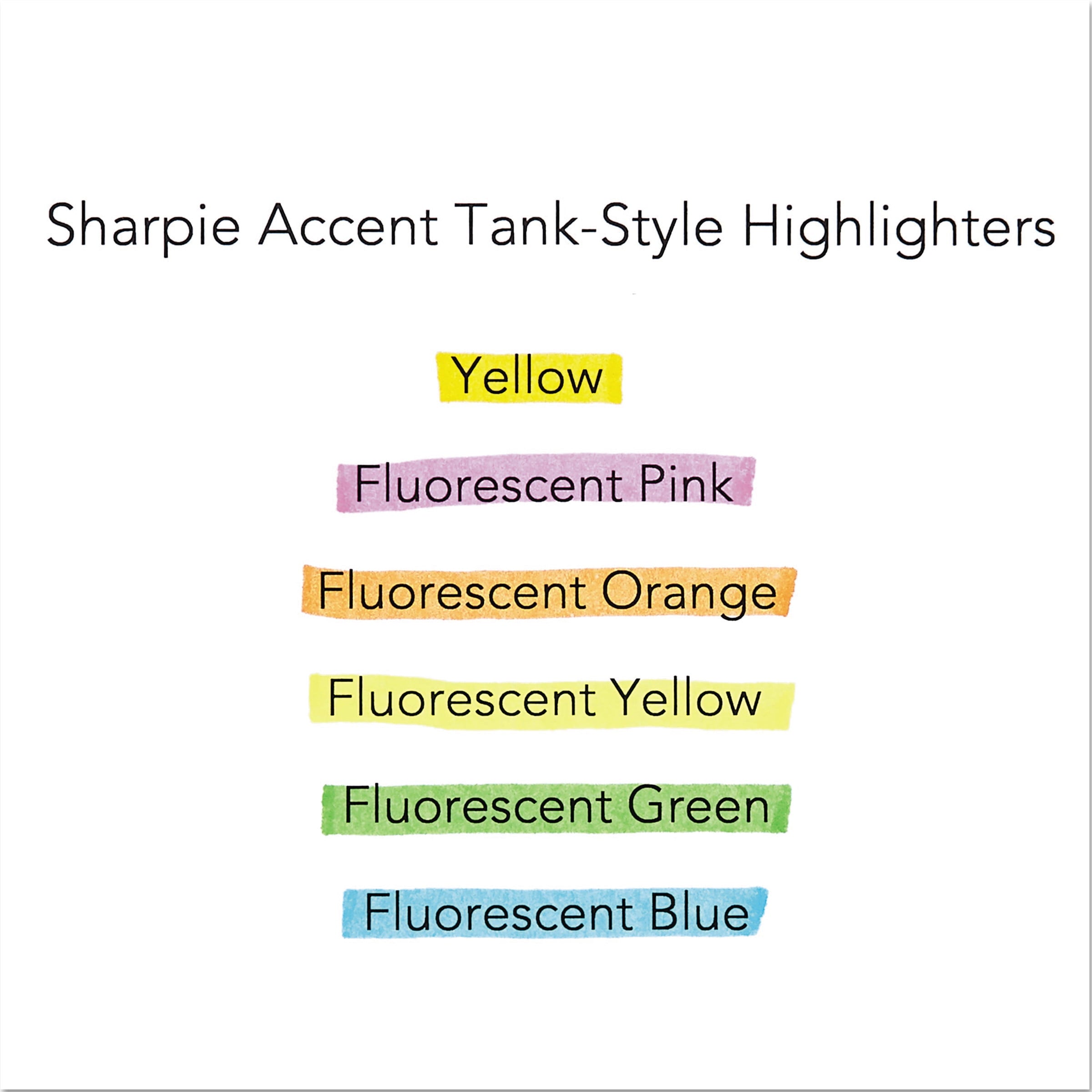 Sharpie Accent Tank Style Highlighter, Chisel Tip, Fluorescent Orange, 12 Count