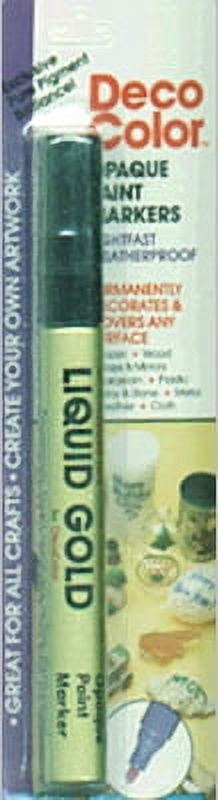 Uchida DecoColor Paint Marker, Broad, Carded Packaging, Gold