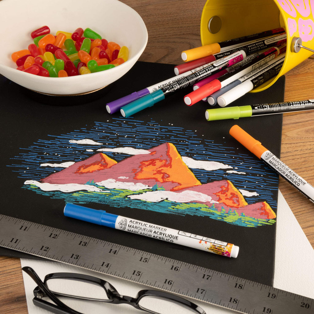 Royal & Langnickel 12 Piece Acrylic 1.2 mm Jewel Markers