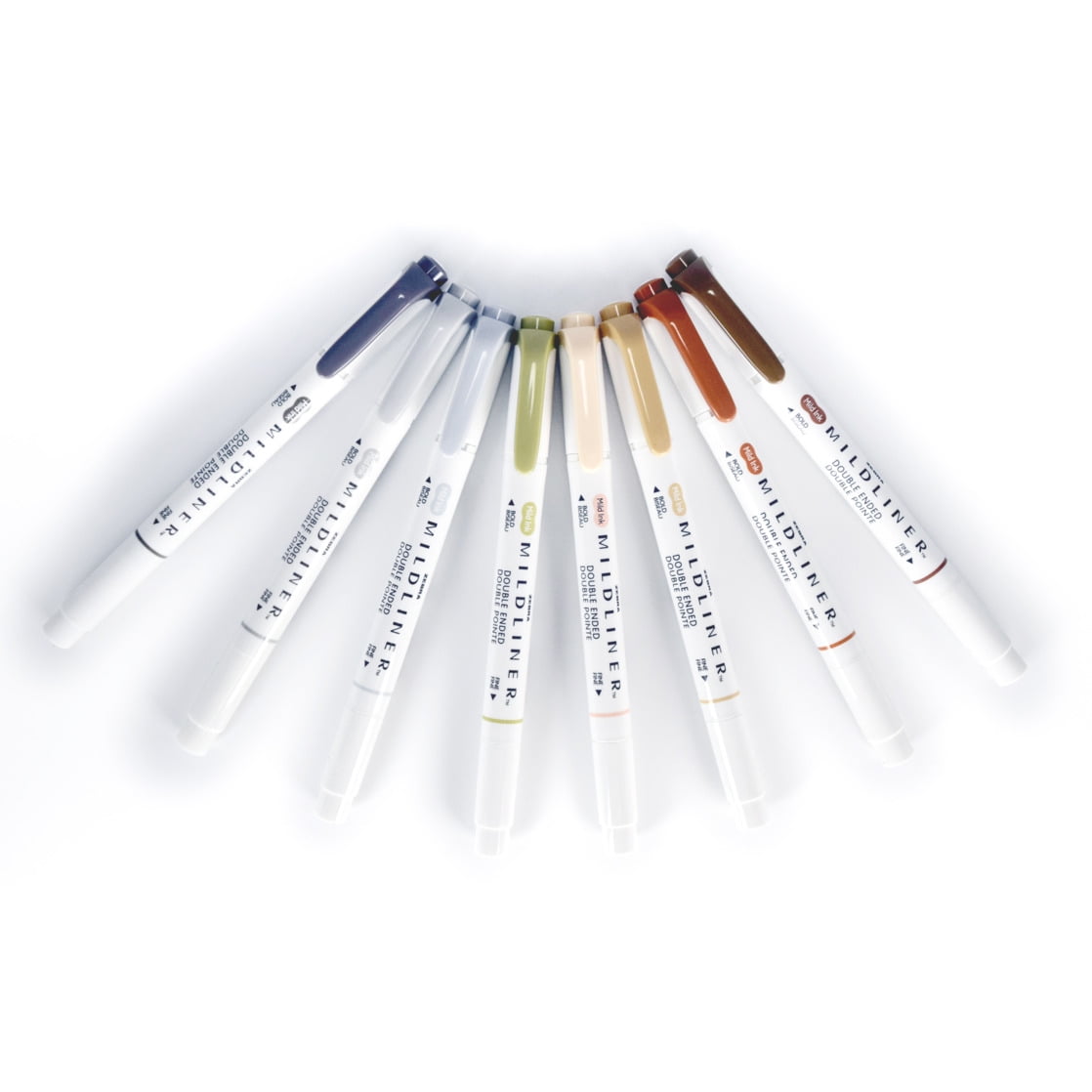 Zebra Pen Mildliner Double-Ended Creative Highlighter Set - Neutral Palette 8-Pack