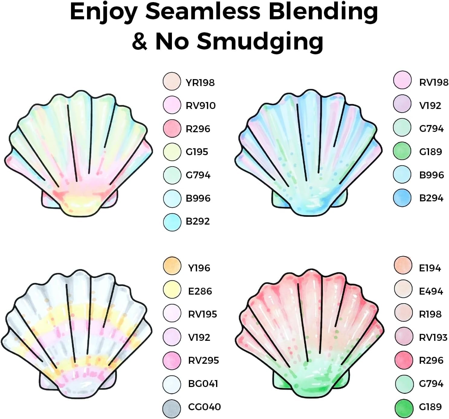 Ohuhu 48 Pastel Colors Chisel & Fine Dual Tips Alcohol Markers - Oahu - Refillable Ink