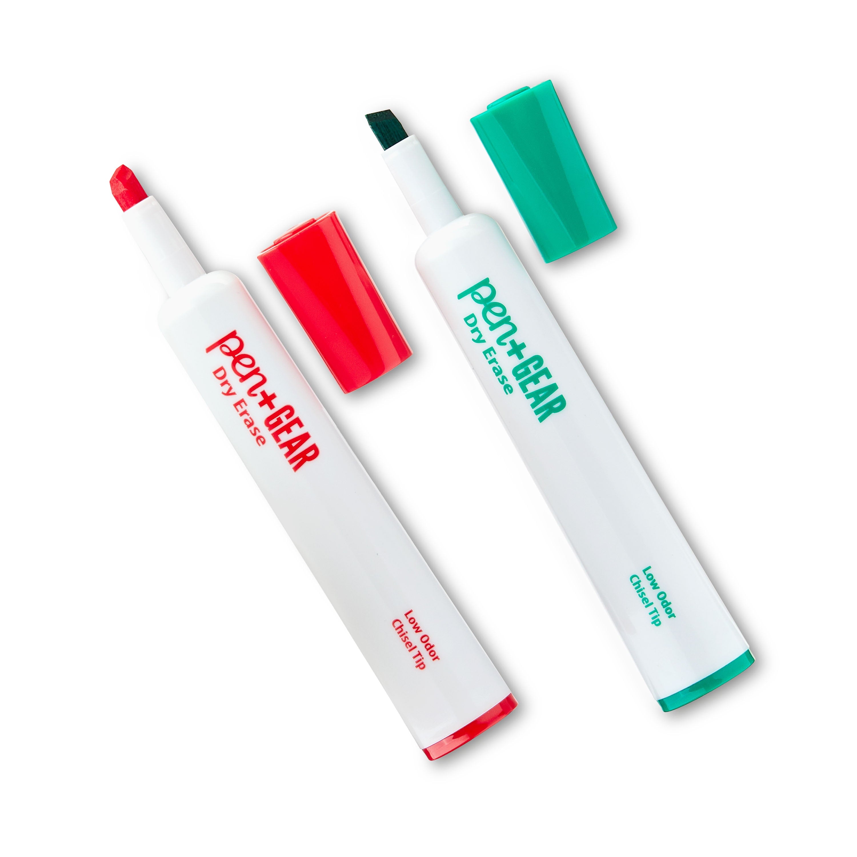 Pen+Gear Dry Erase Markers, Chisel Tip, Assorted Ink Colors, 4 Count