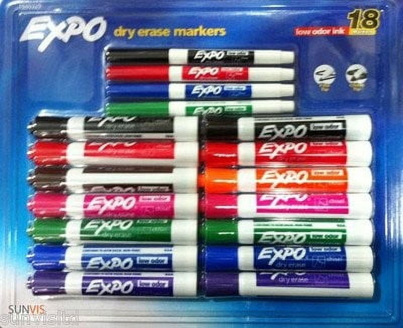 Expo Low Odor Dry Erase Markers, 18 Count