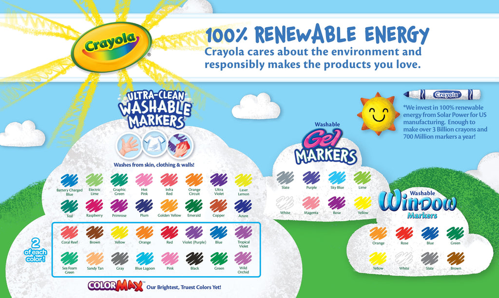 Crayola Washable Broad Line Markers with Gel FX Markers, 64 Count