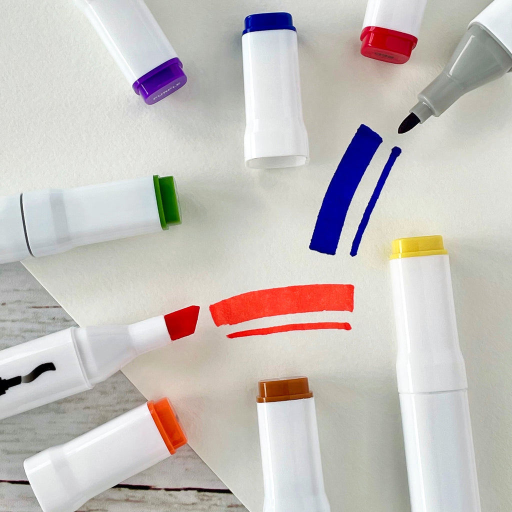 ArtSkills Dual Tip Alcohol Marker Set with 9" x 12" Paper Pad, Art Markers, 10 Pieces