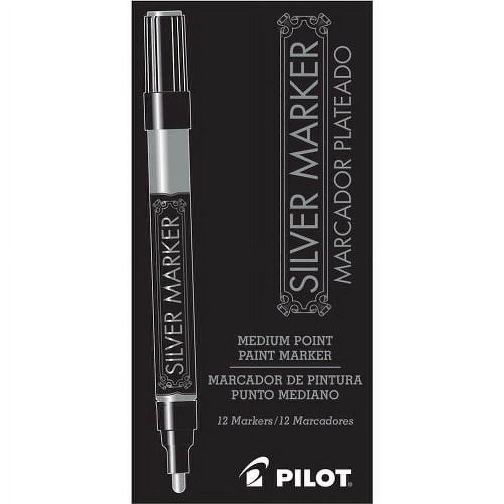 Pilot Metallic Permanent Marker, Medium, Silver