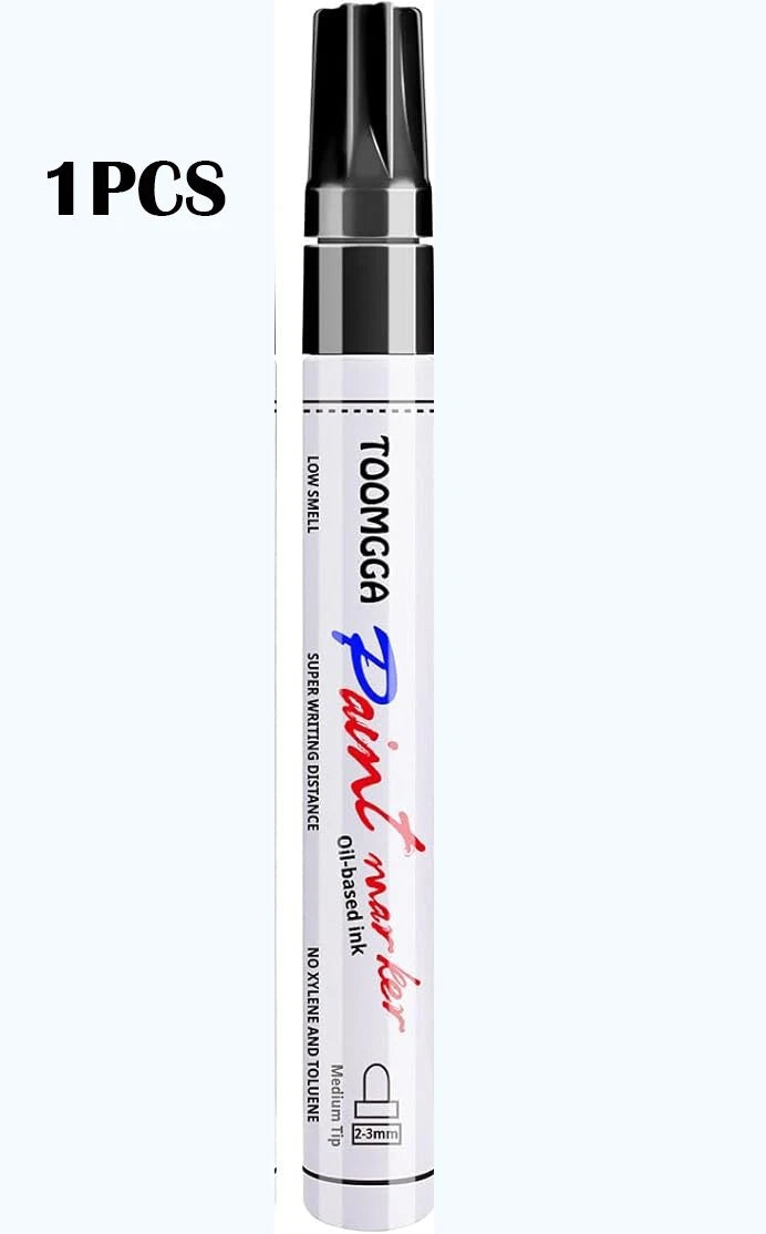 1Pcs Black Permanent Paint Pens Oil-Based Markers For Rock Metal Wood Plastic