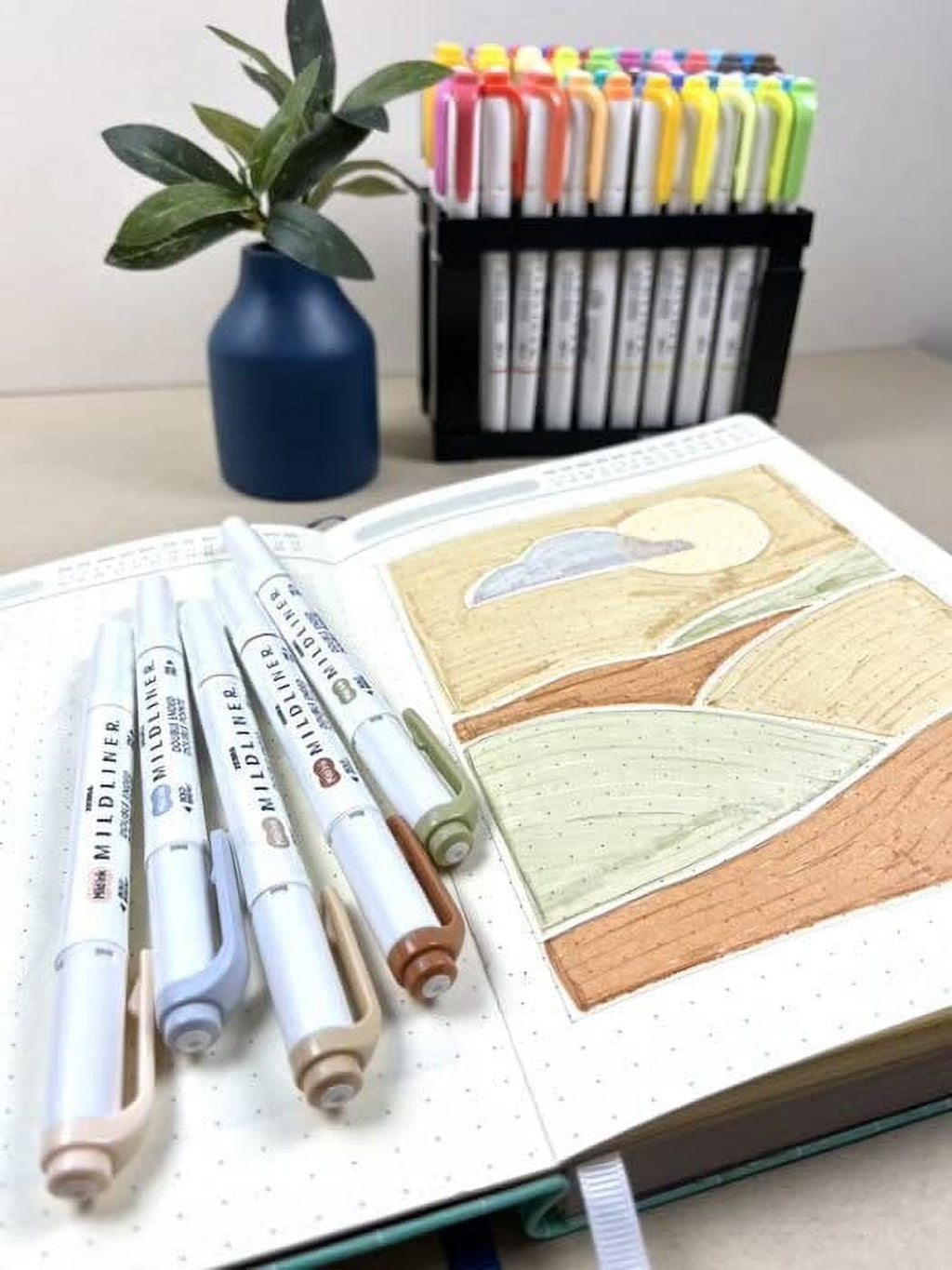 Zebra Pen Mildliner Double-Ended Creative Highlighter Set, Neutral Palette 10-Pack