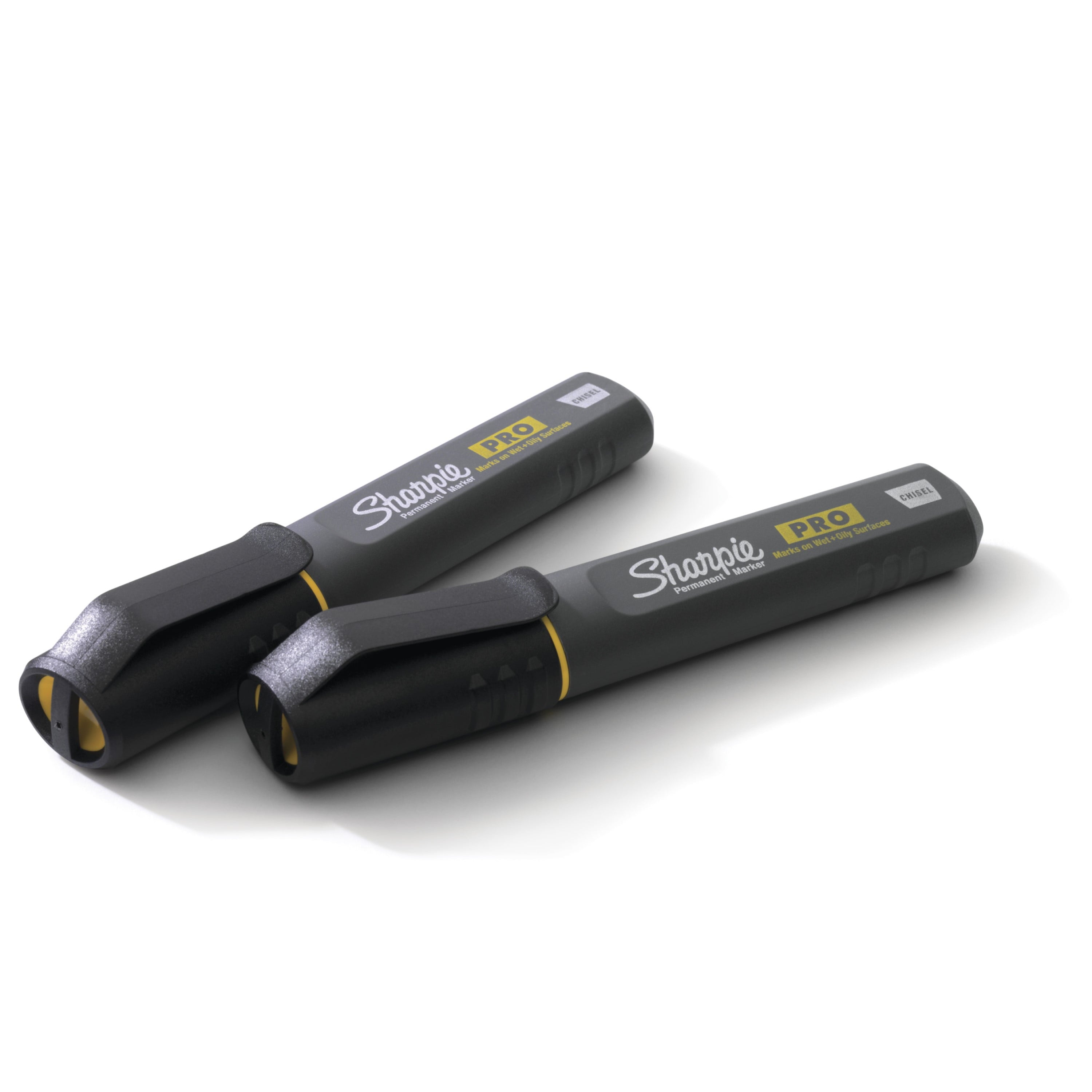 Sharpie PRO Permanent Markers, Chisel Tip, Black, 2 Count